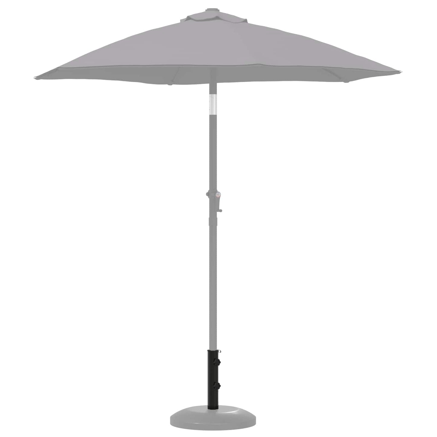 Parasolfodrør 0.6 kg Sort Jern for 40-50 mm Pole