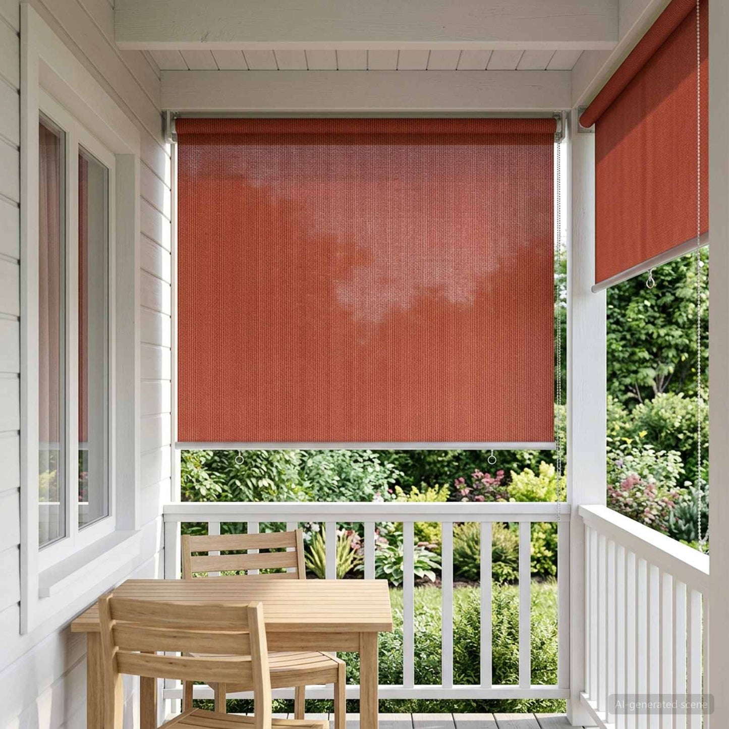 Udendørs rulleskærm 90% UV blok Terracotta 100 x 140 cm HDPE