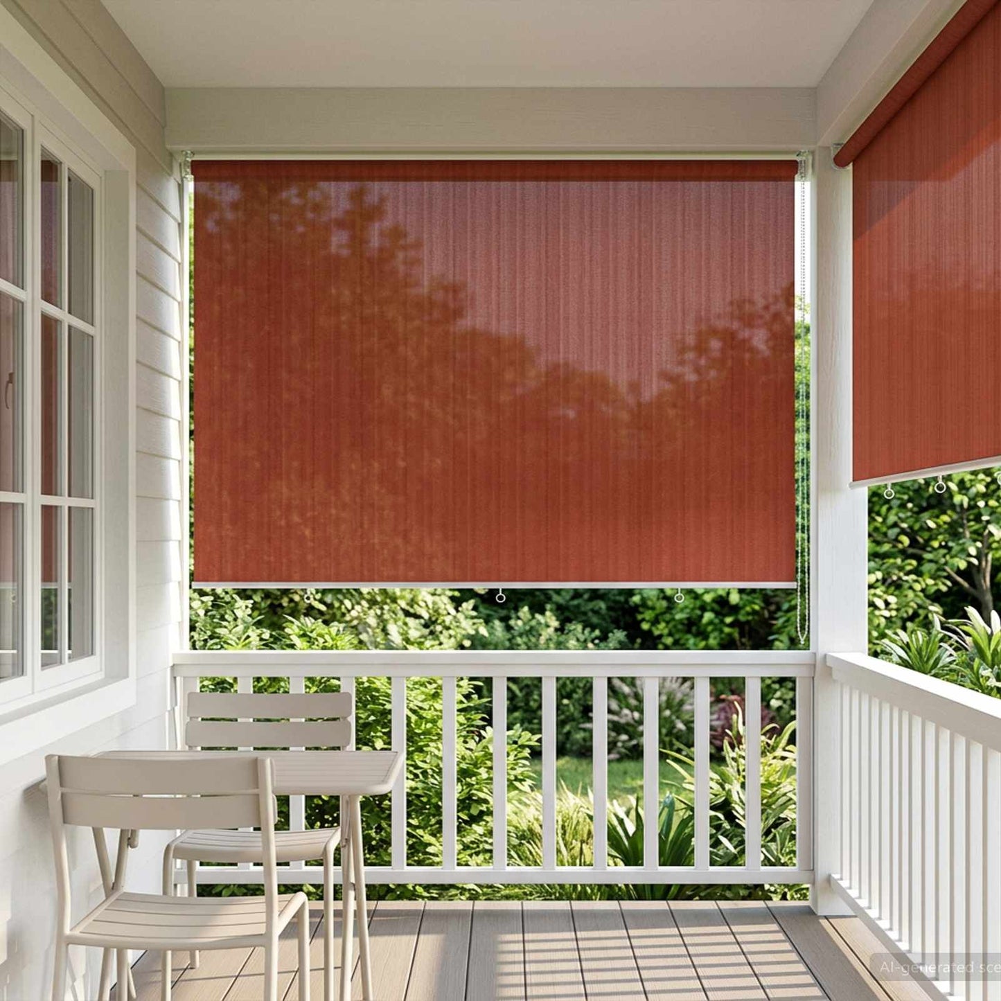 Udendørs rulleskærm 90% UV blok Terracotta 60 x 230 cm HDPE