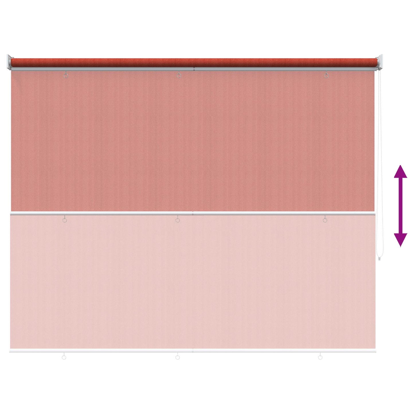 Udendørs rulleskærm 90% UV blok Terracotta 140 x 230 cm HDPE