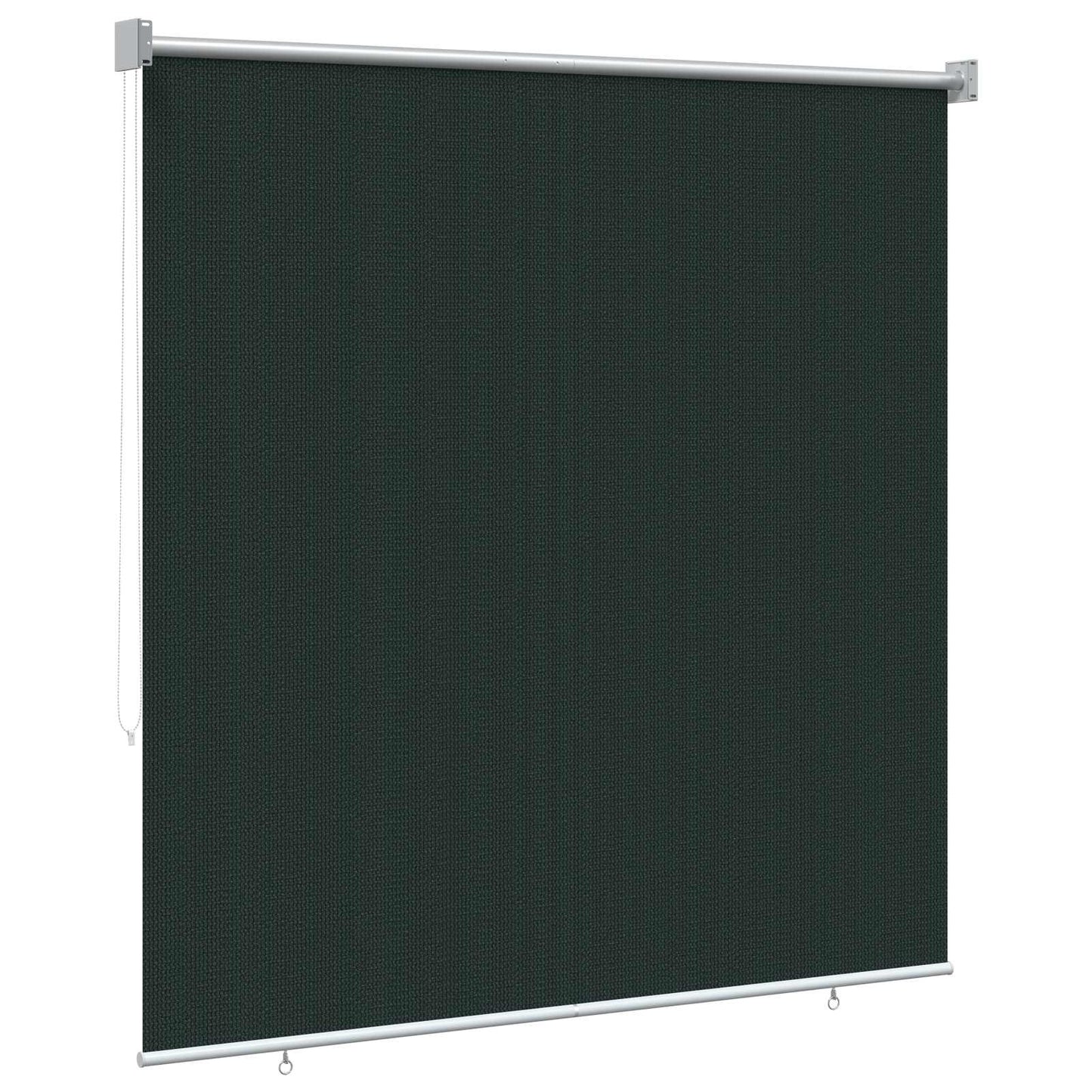 Udendørs rulleskærm 90% UV blok Mørkegrøn 140 x 140 cm HDPE