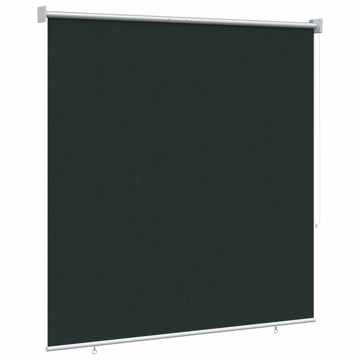 Udendørs rulleskærm 90% UV blok Mørkegrøn 160 x 140 cm HDPE
