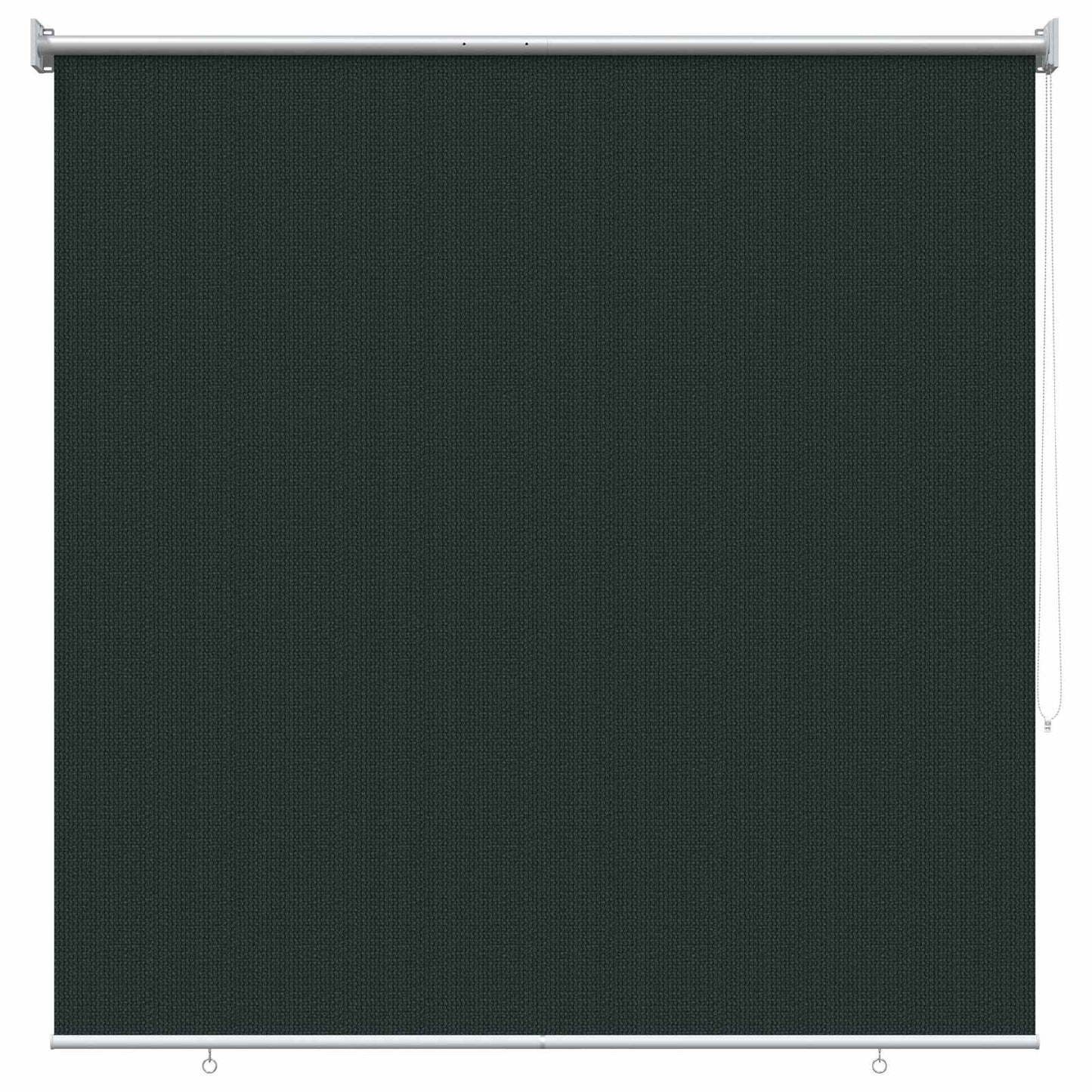 Udendørs rulleskærm 90% UV blok Mørkegrøn 160 x 140 cm HDPE