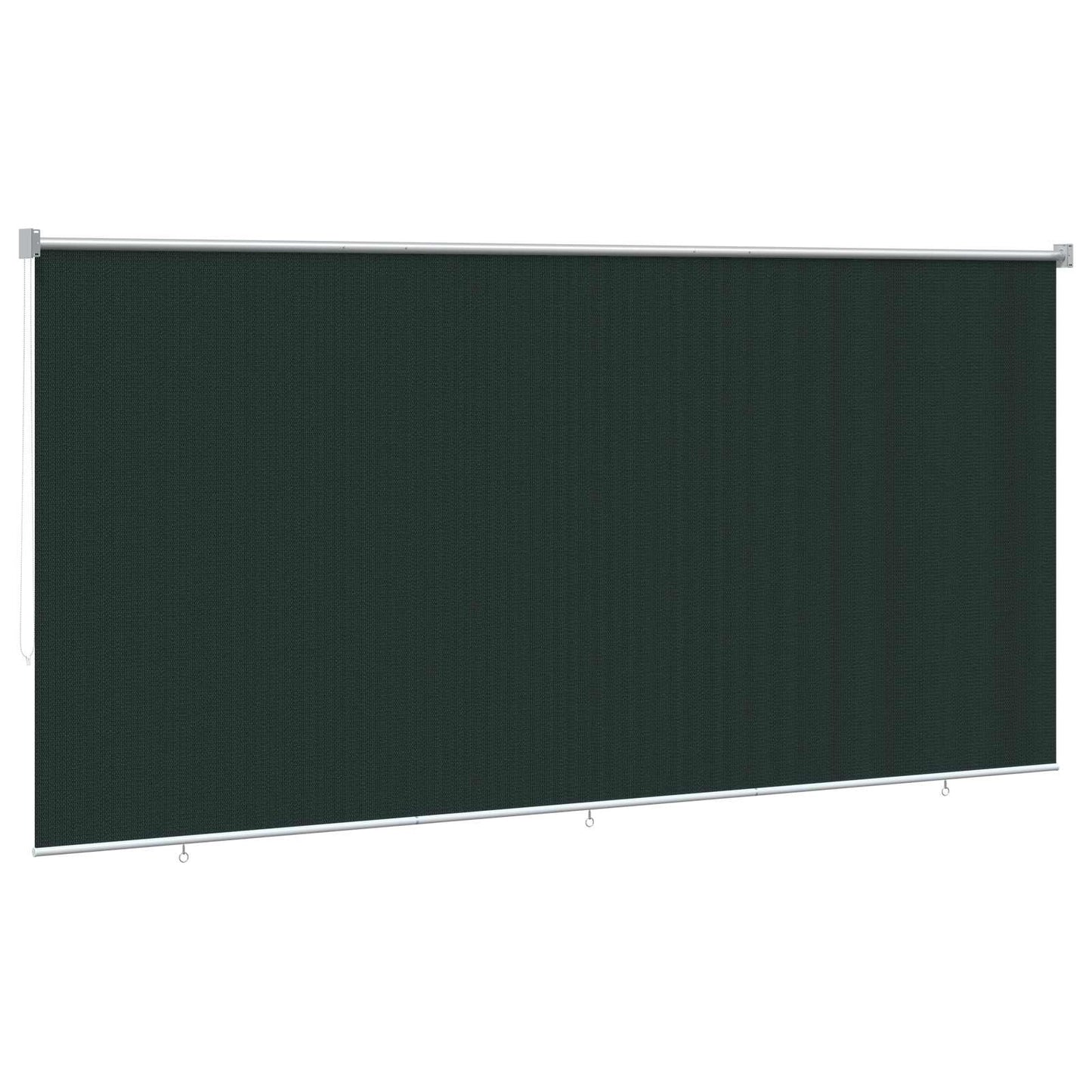 Udendørs rulleskærm 90% UV blok Mørkegrøn 350 x 140 cm HDPE