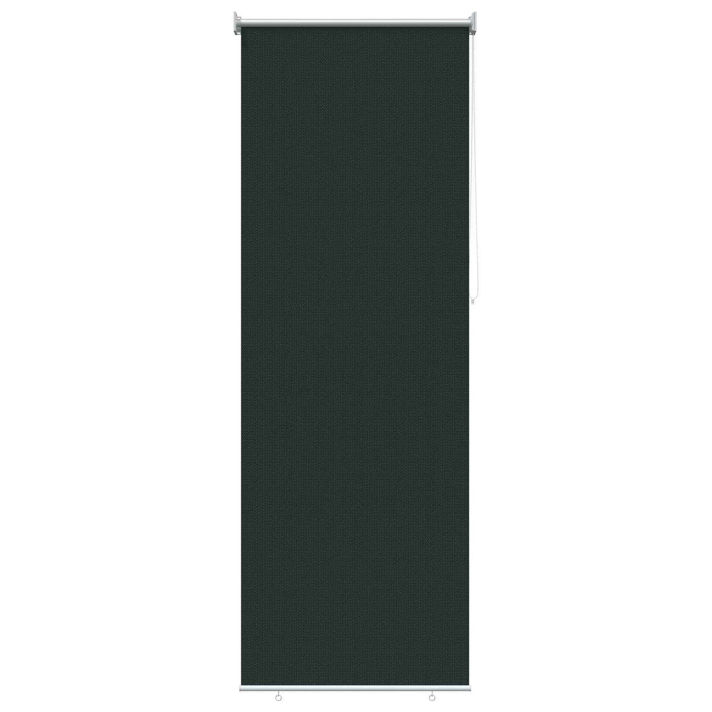 Udendørs rulleskærm 90% UV blok Mørkegrøn 80 x 230 cm HDPE