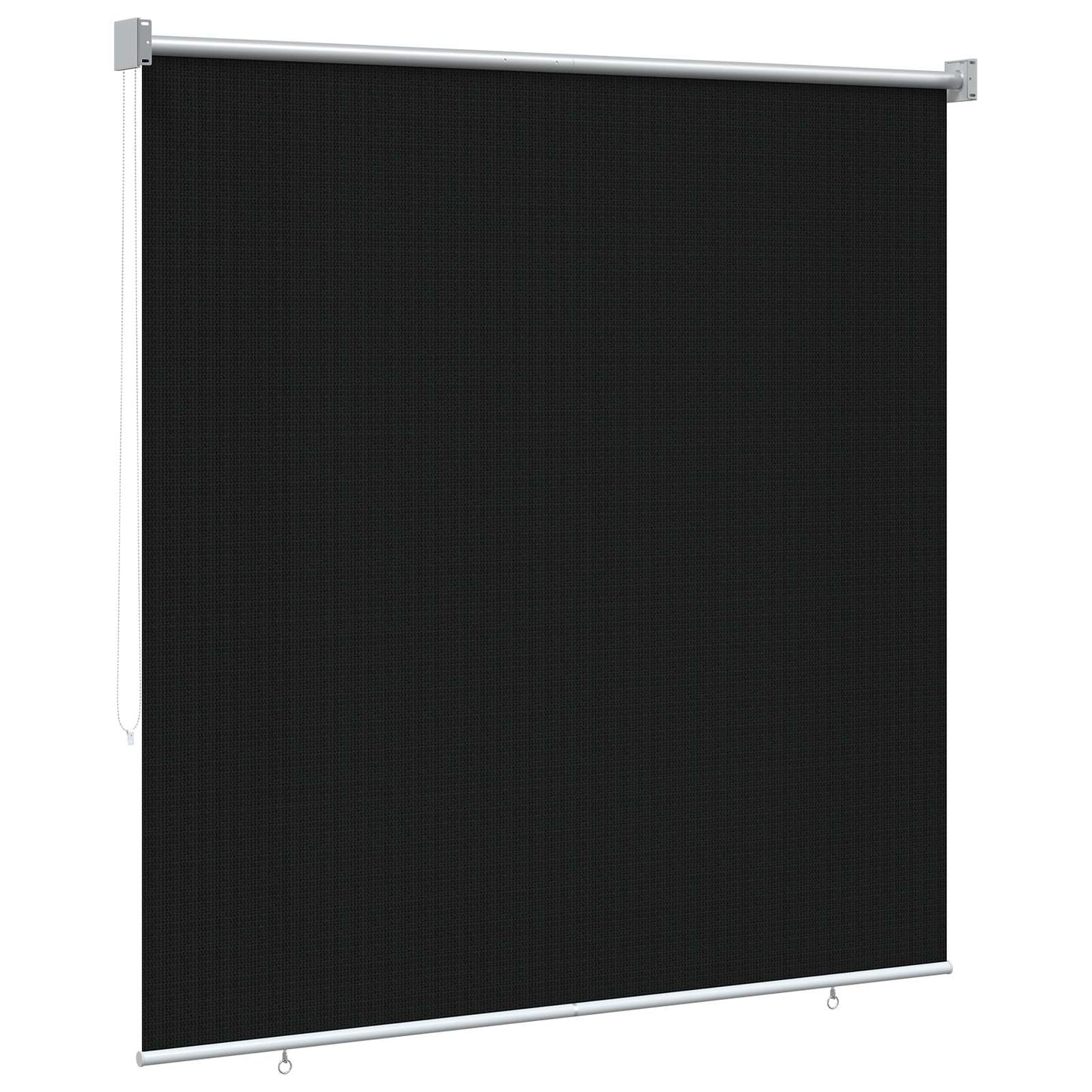 Udendørs rulleskærm 90% UV blok Sort 140 x 140 cm HDPE