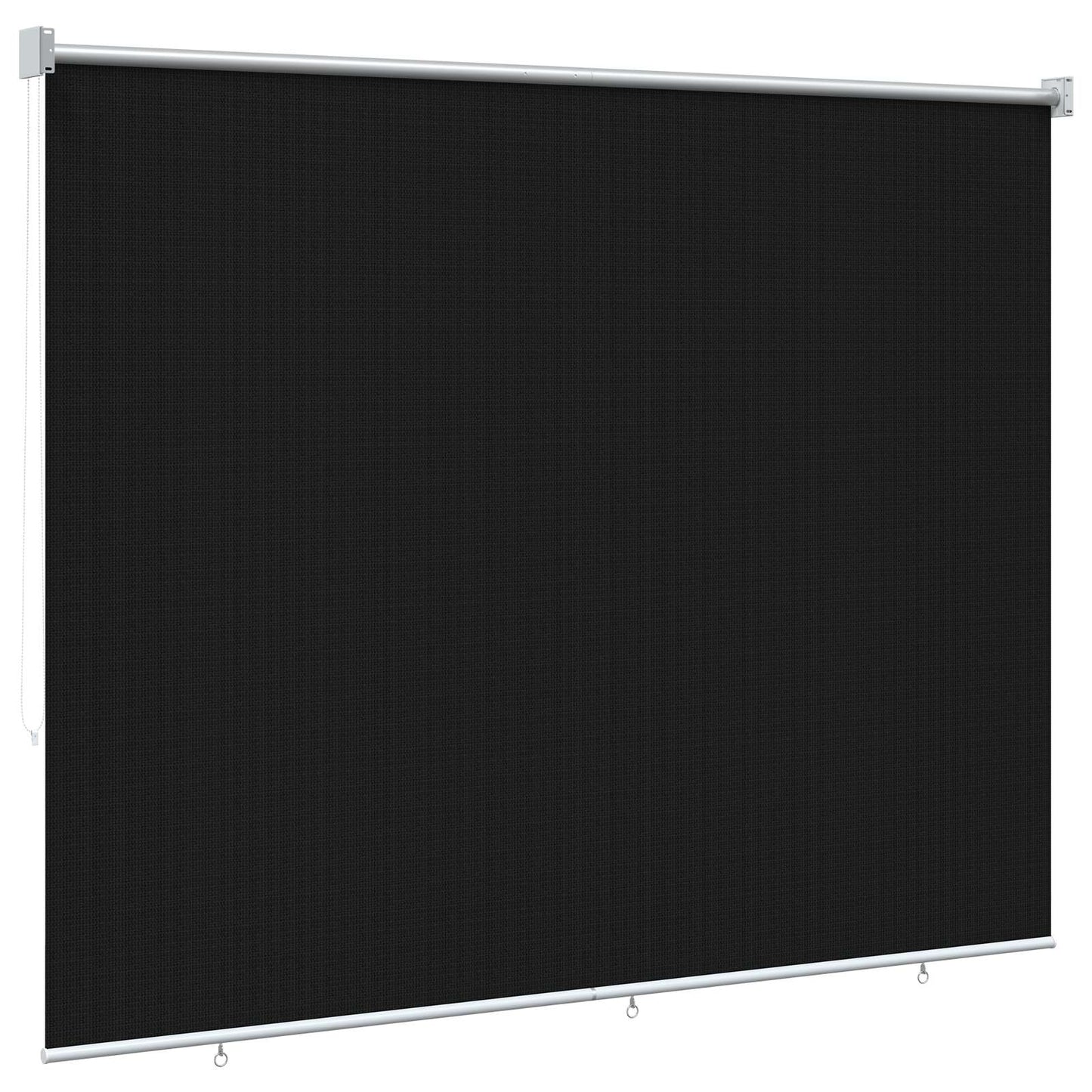 Udendørs rulleskærm 90% UV blok Sort 200 x 140 cm HDPE
