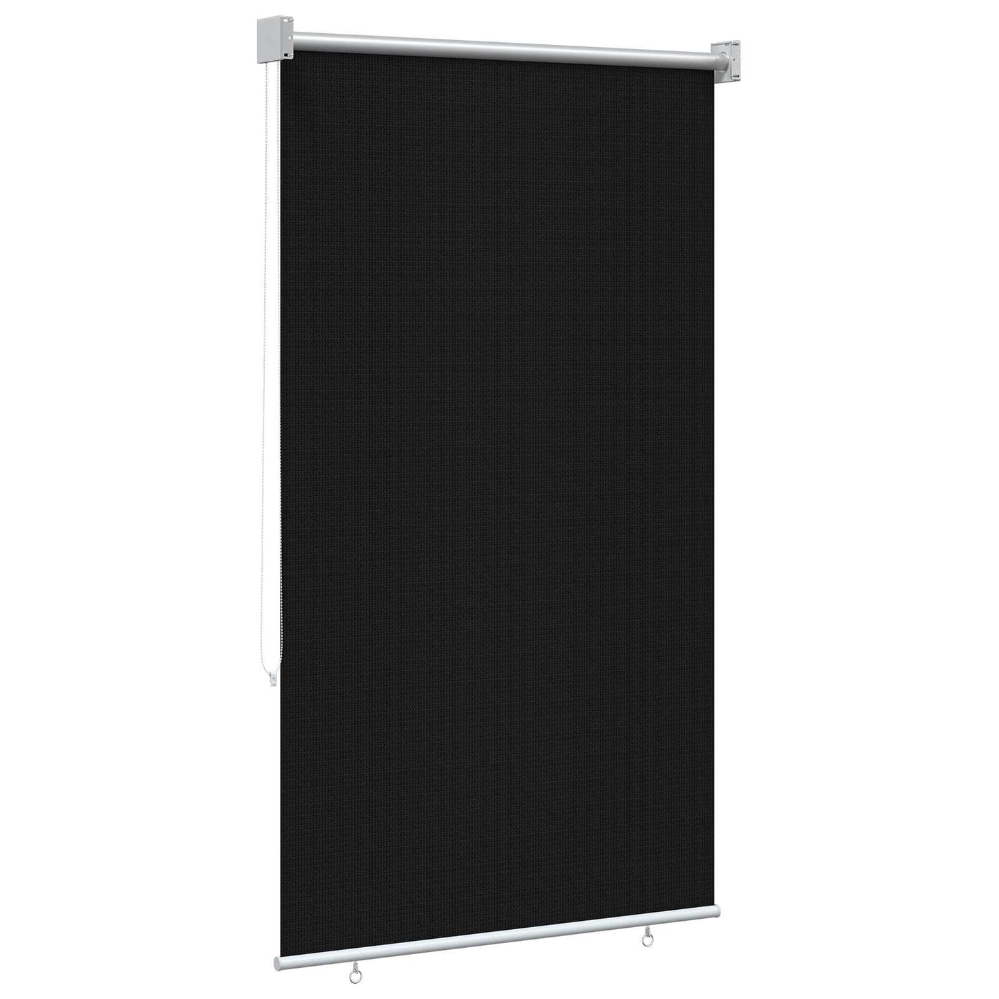 Udendørs rulleskærm 90% UV blok Sort 80 x 230 cm HDPE