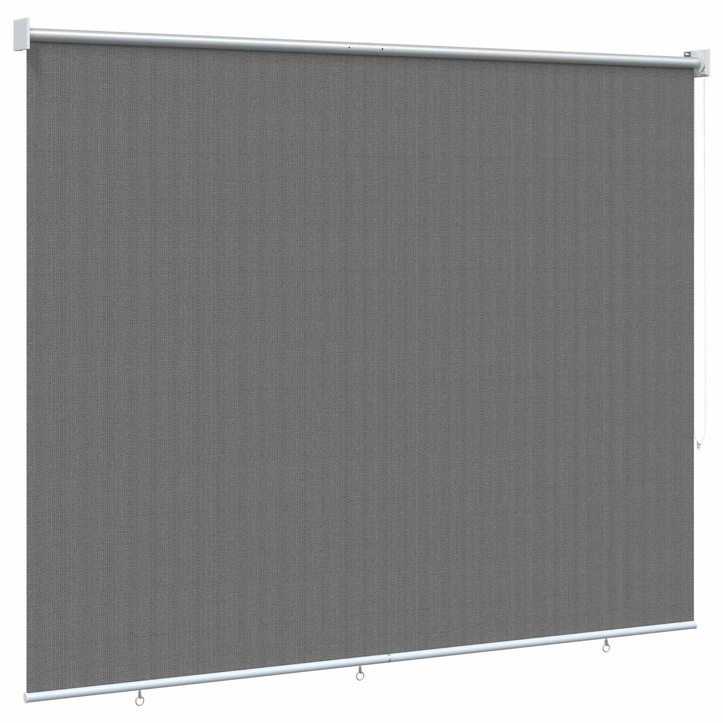Udendørs rulleskærm 90% UV blok Lysegrå 180 x 140 cm HDPE