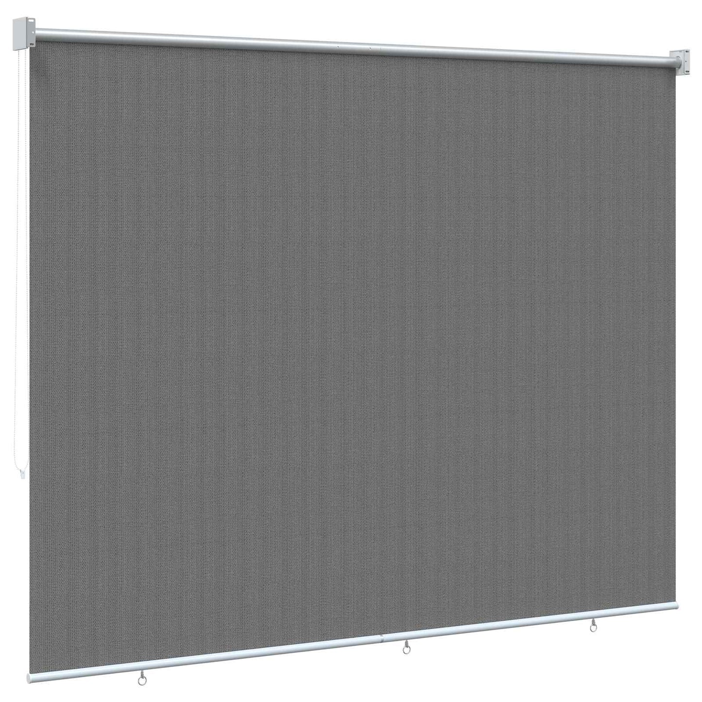Udendørs rulleskærm 90% UV blok Lysegrå 220 x 230 cm HDPE