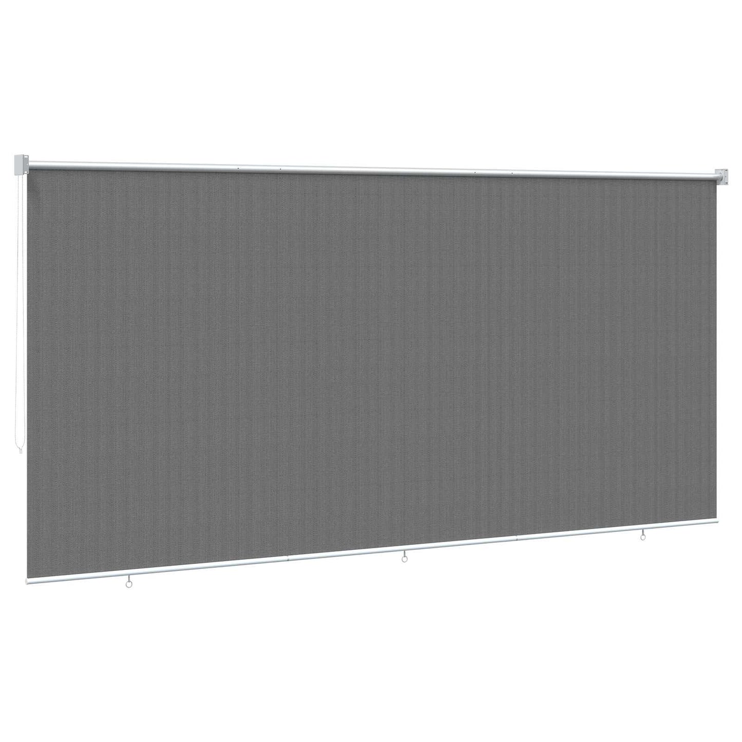 Udendørs rulleskærm 90% UV blok Lysegrå 350 x 230 cm HDPE