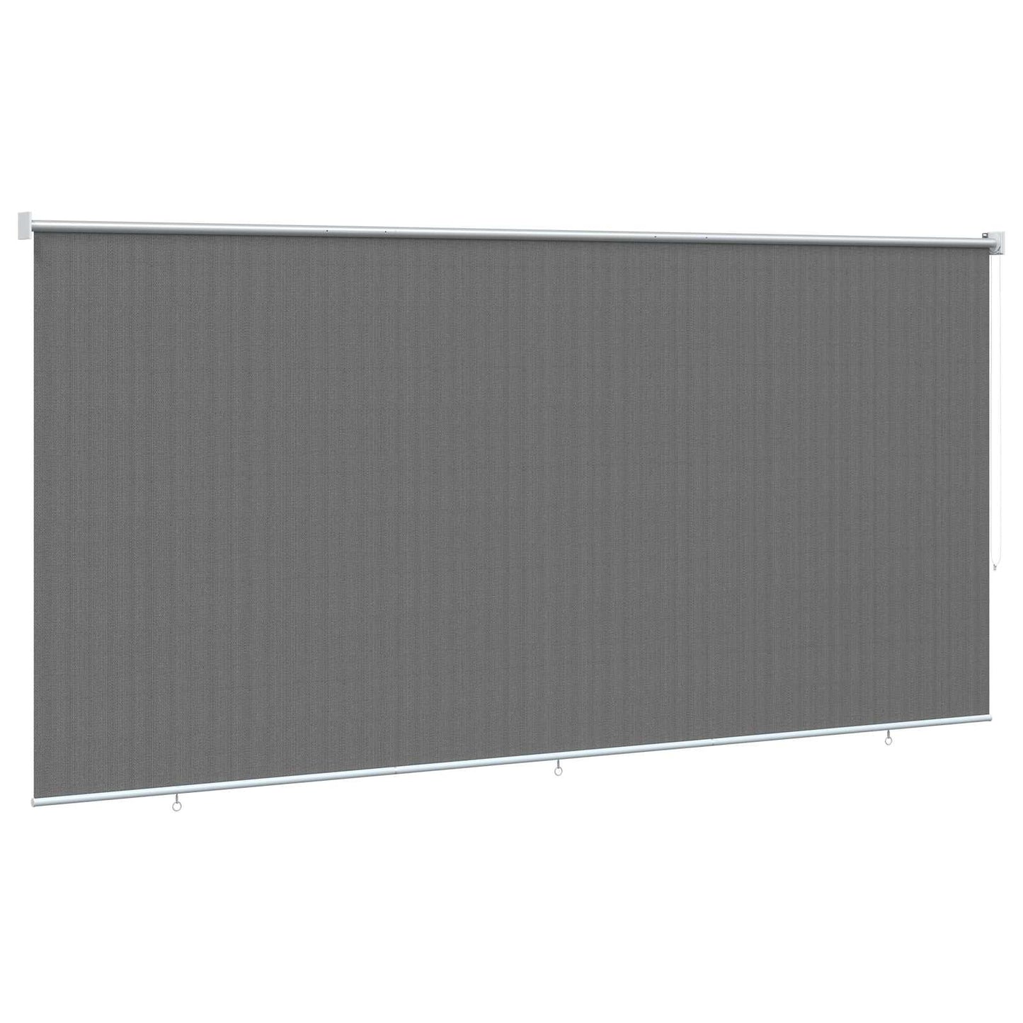 Udendørs rulleskærm 90% UV blok Lysegrå 400 x 230 cm HDPE