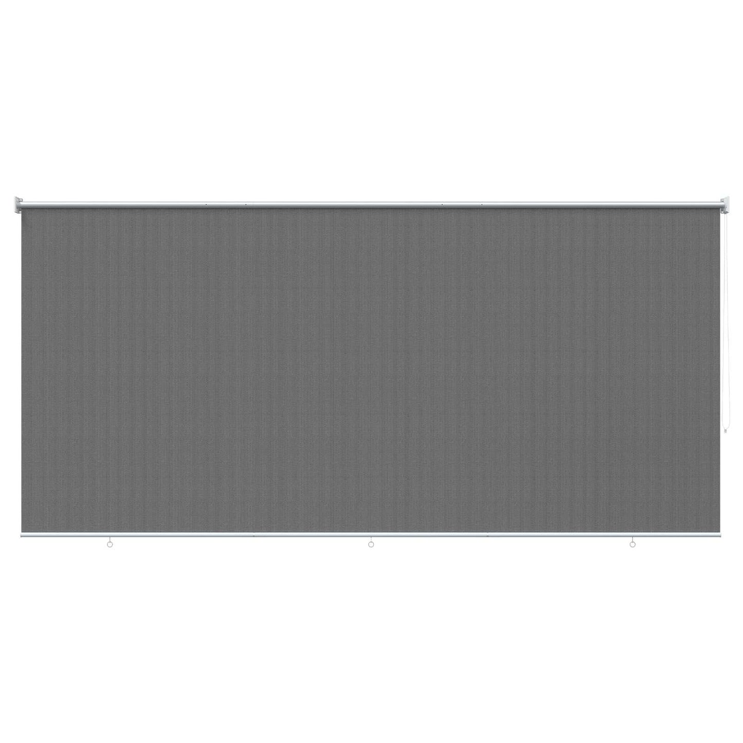 Udendørs rulleskærm 90% UV blok Lysegrå 400 x 230 cm HDPE