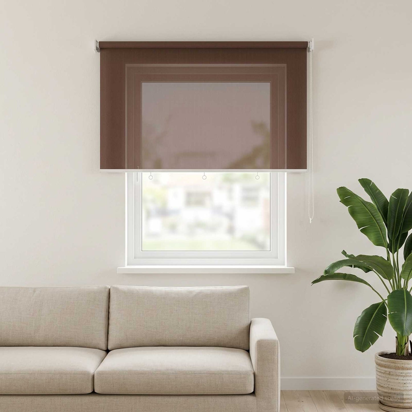Udendørs rulleskærm 90% UV blok Gråbrun 240 x 140 cm HDPE