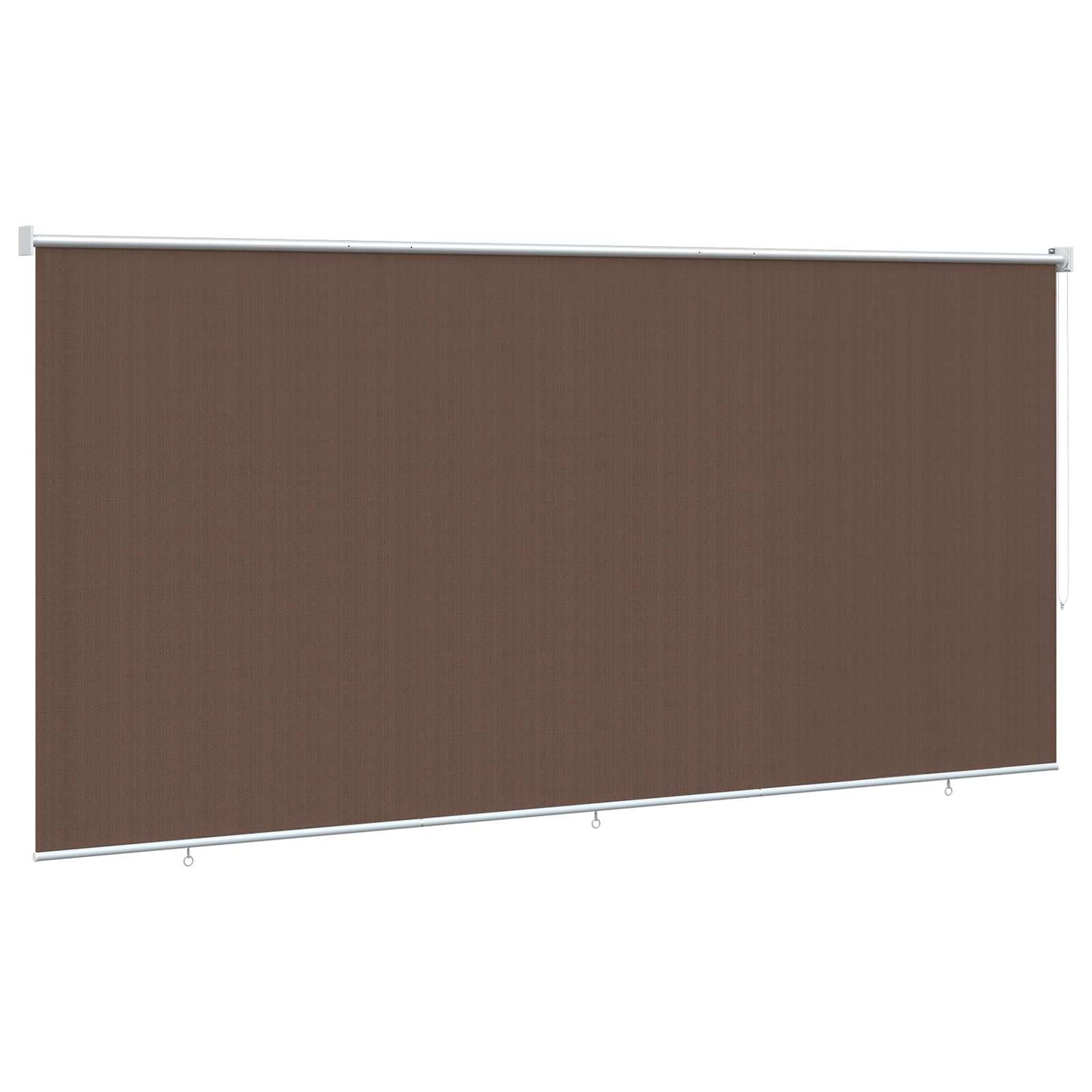 Udendørs rulleskærm 90% UV blok Gråbrun 400 x 140 cm HDPE