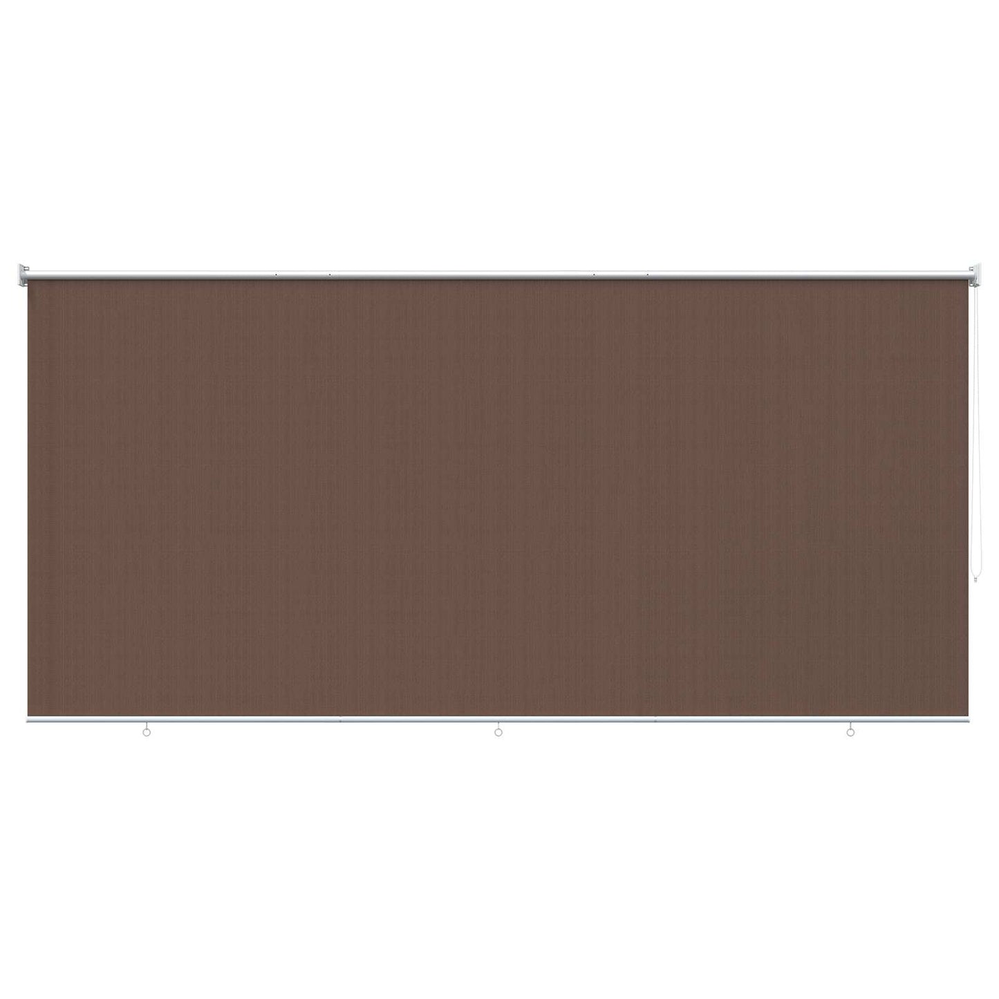 Udendørs rulleskærm 90% UV blok Gråbrun 400 x 140 cm HDPE