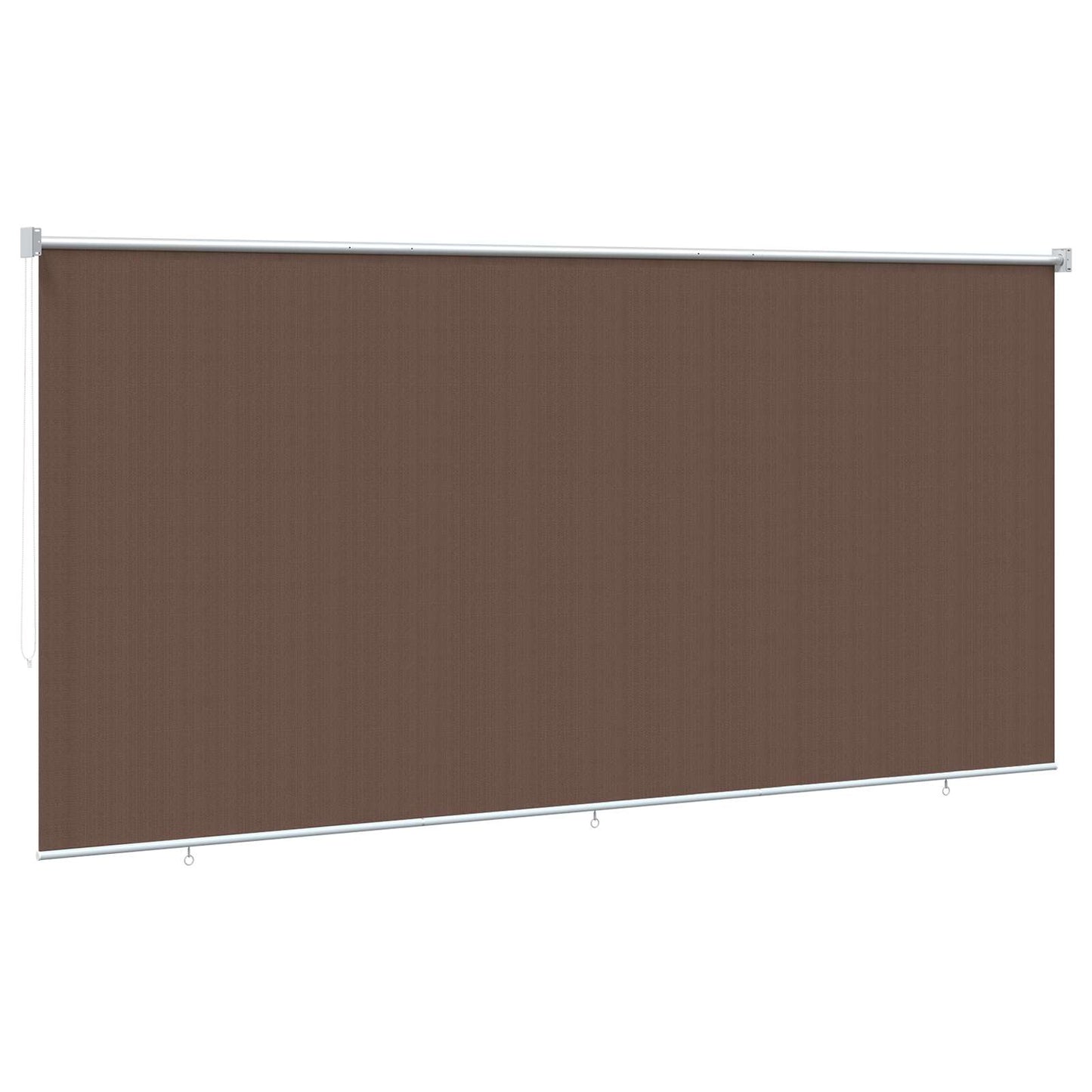 Udendørs rulleskærm 90% UV blok Gråbrun 350 x 230 cm HDPE