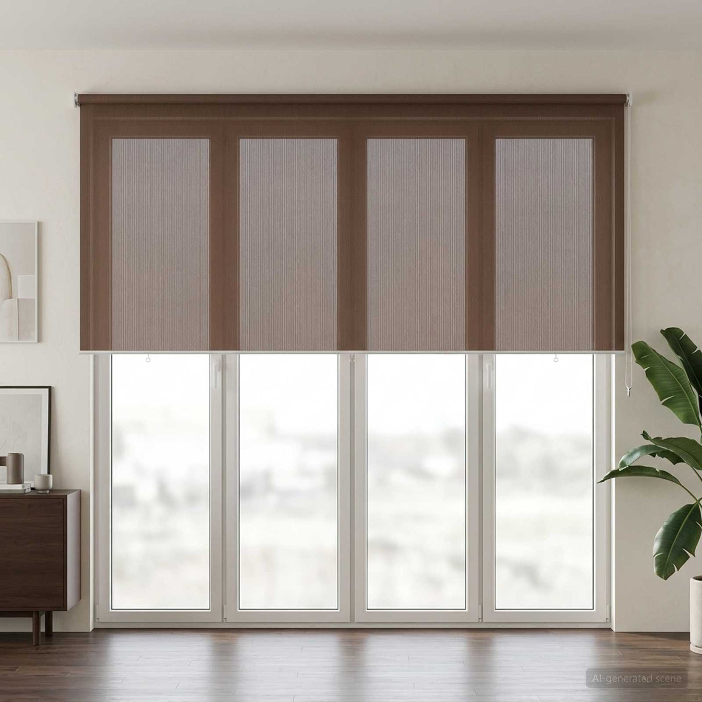 Udendørs rulleskærm 90% UV blok Gråbrun 400 x 230 cm HDPE