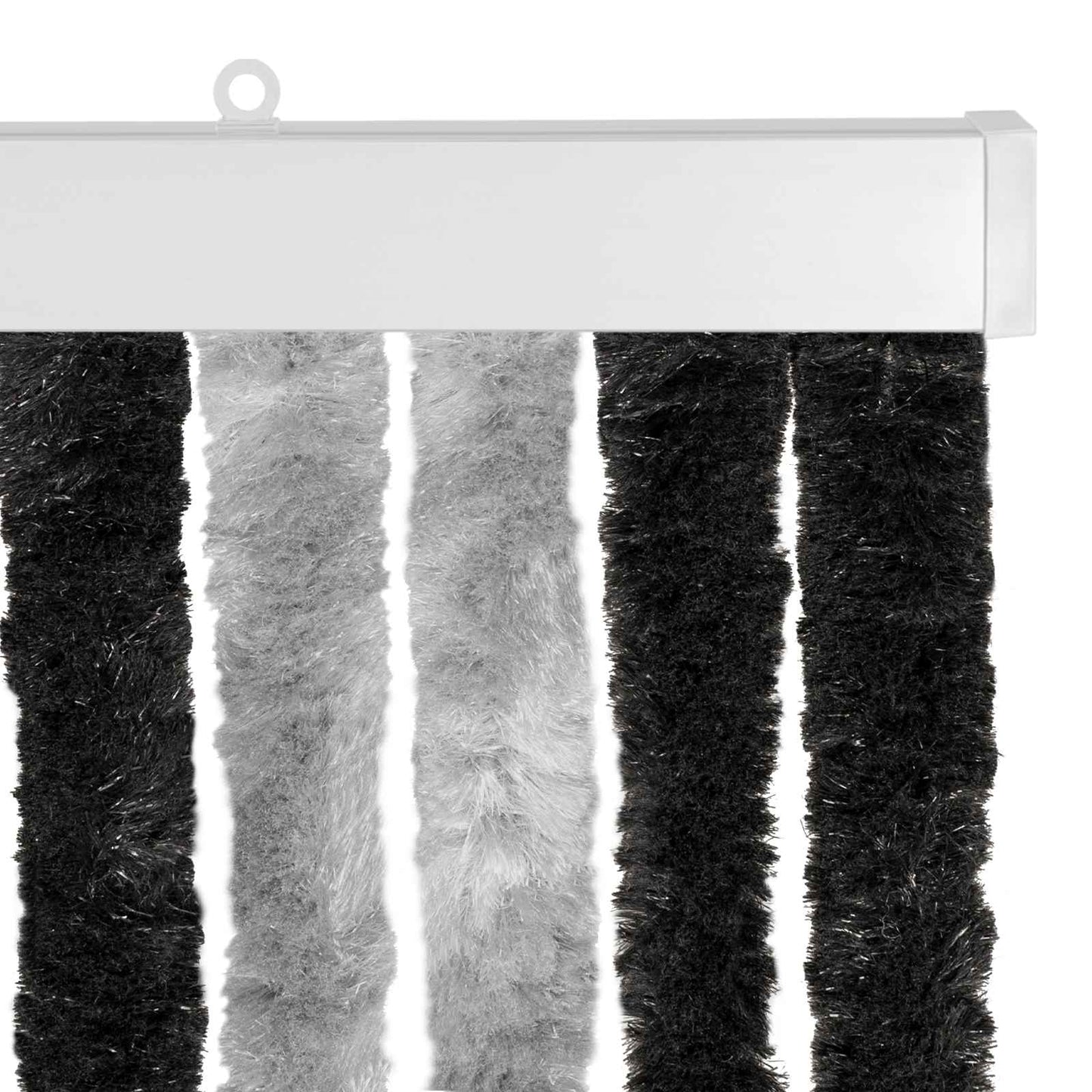 Insektgardin i chenille Grå og sort 90 x 200 cm 100% PP