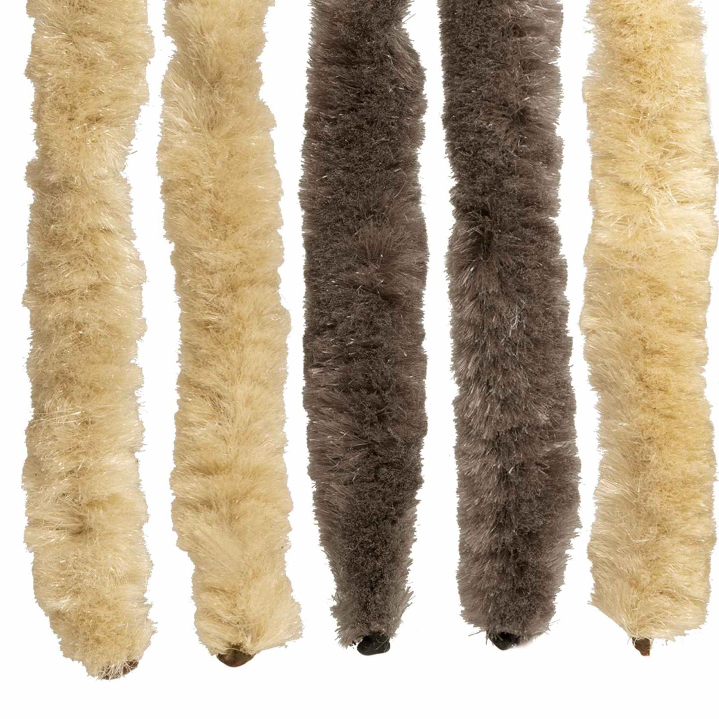 Insektgardin i chenille Mørkebrun og Beige 90 x 200 cm 100% PP