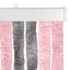 Insektgardin i chenille Sølvgrå og lyserød 56 x 185 cm 100% PP