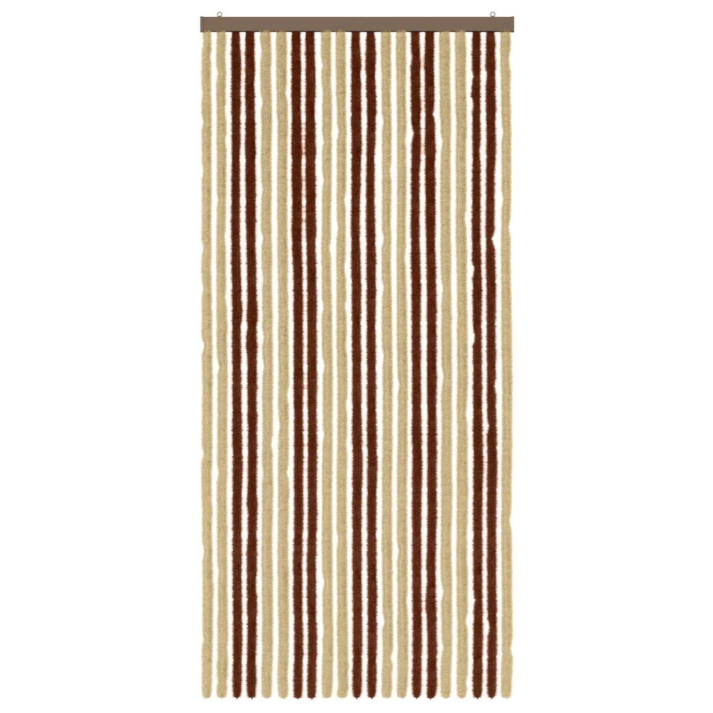Insektgardin i chenille Brun og Beige 90 x 200 cm 100% PP