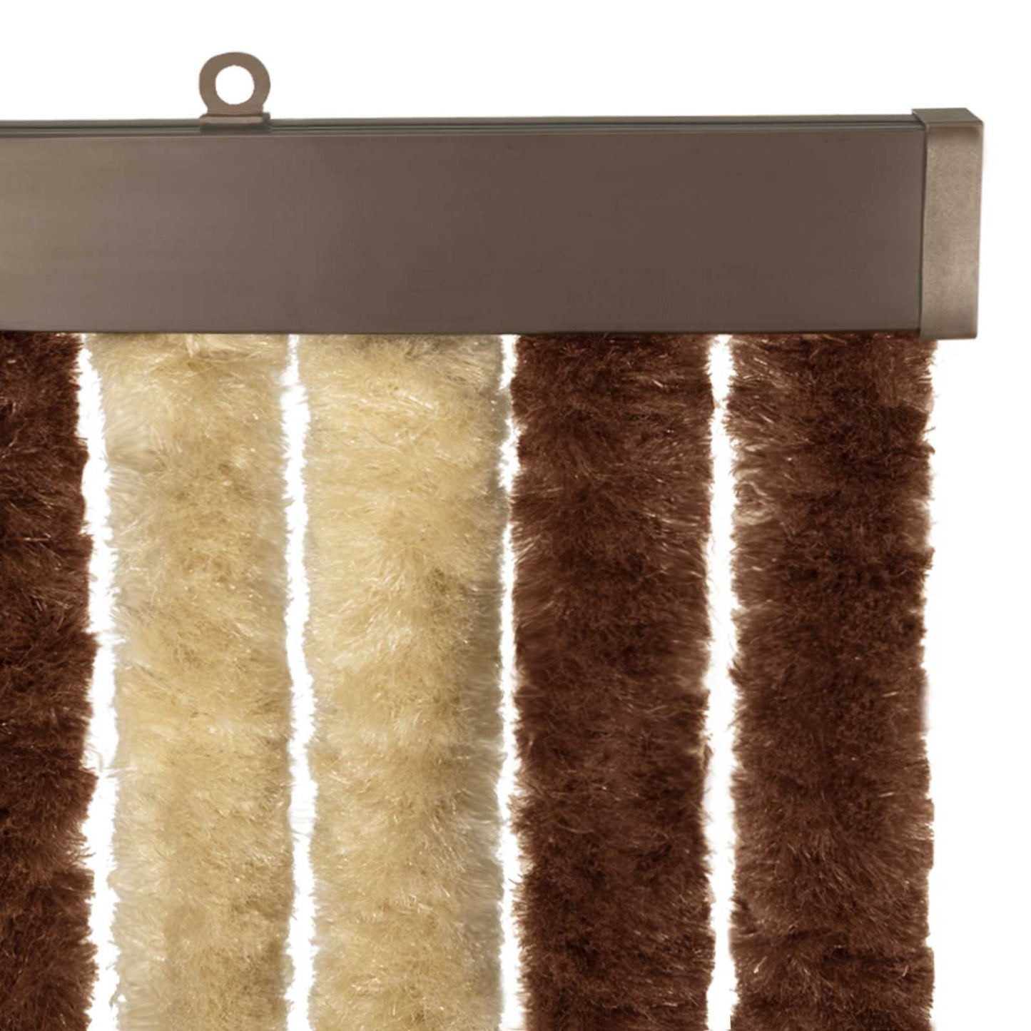 Insektgardin i chenille Brun og Beige 100 x 220 cm 100% PP