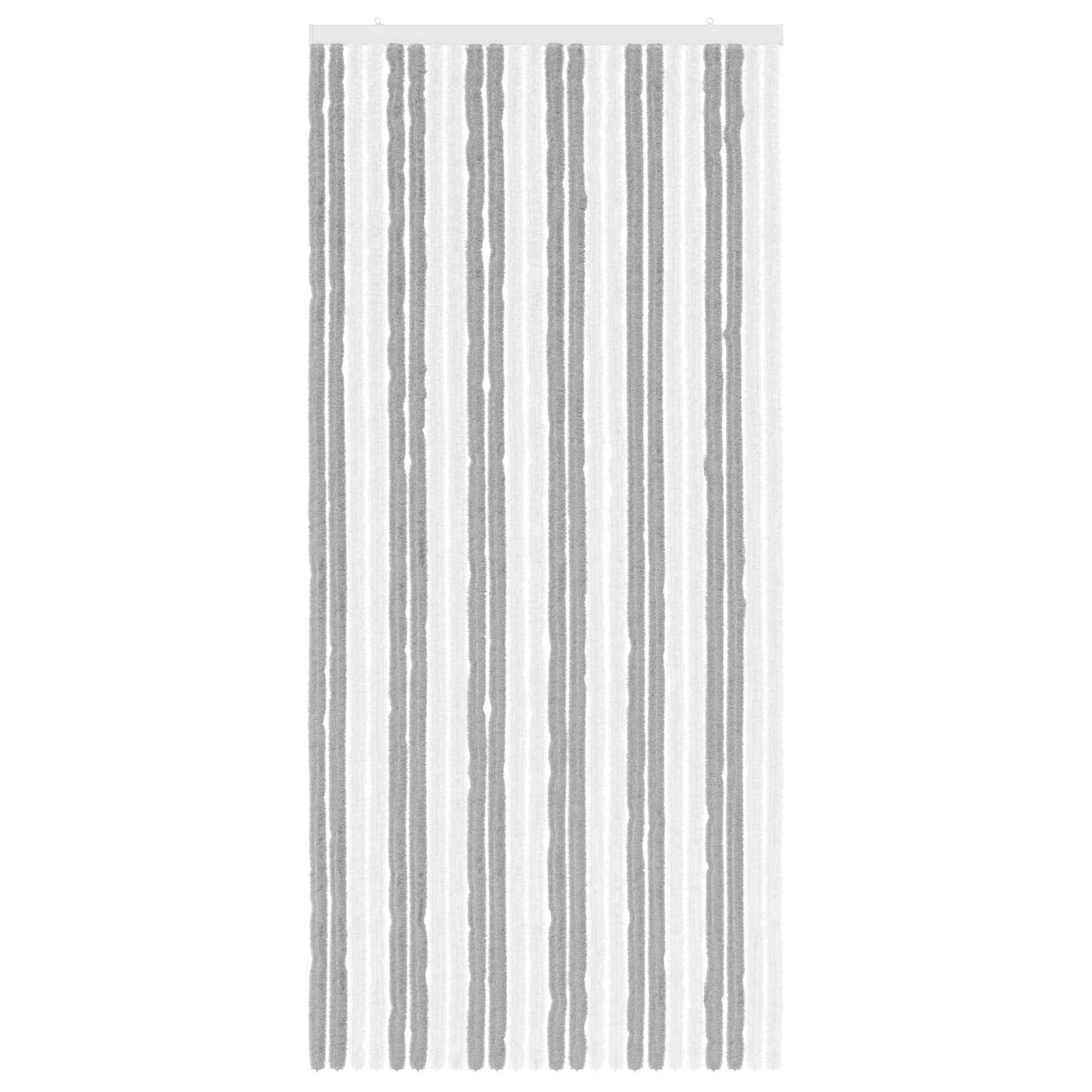 Insektgardin i chenille Grå og Hvid 100 x 220 cm 100% PP
