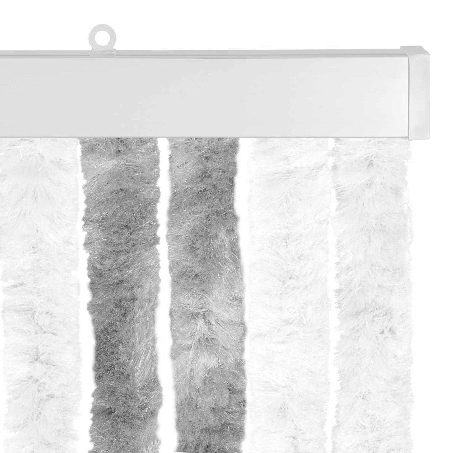 Insektgardin i chenille Grå og Hvid 100 x 230 cm 100% PP