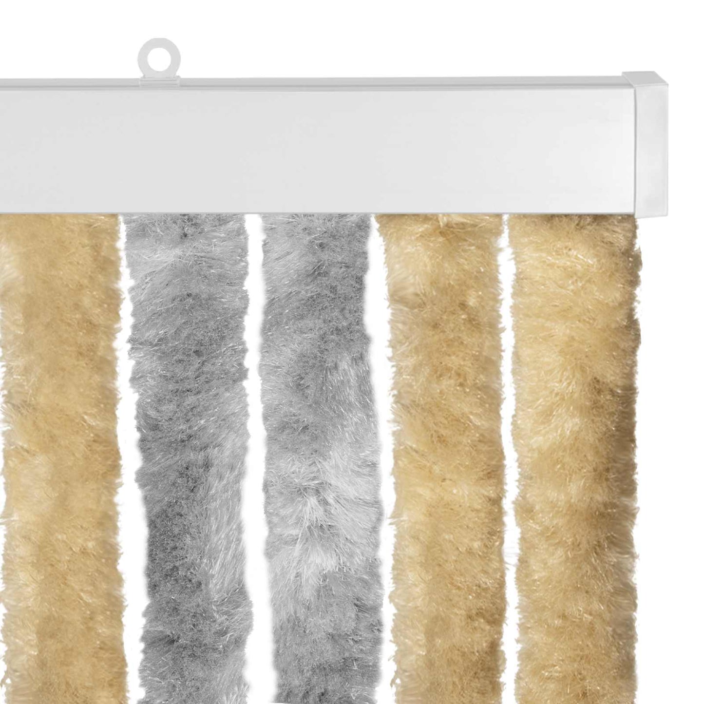 Insektgardin i chenille Grå og beige 56 x 185 cm 100% PP