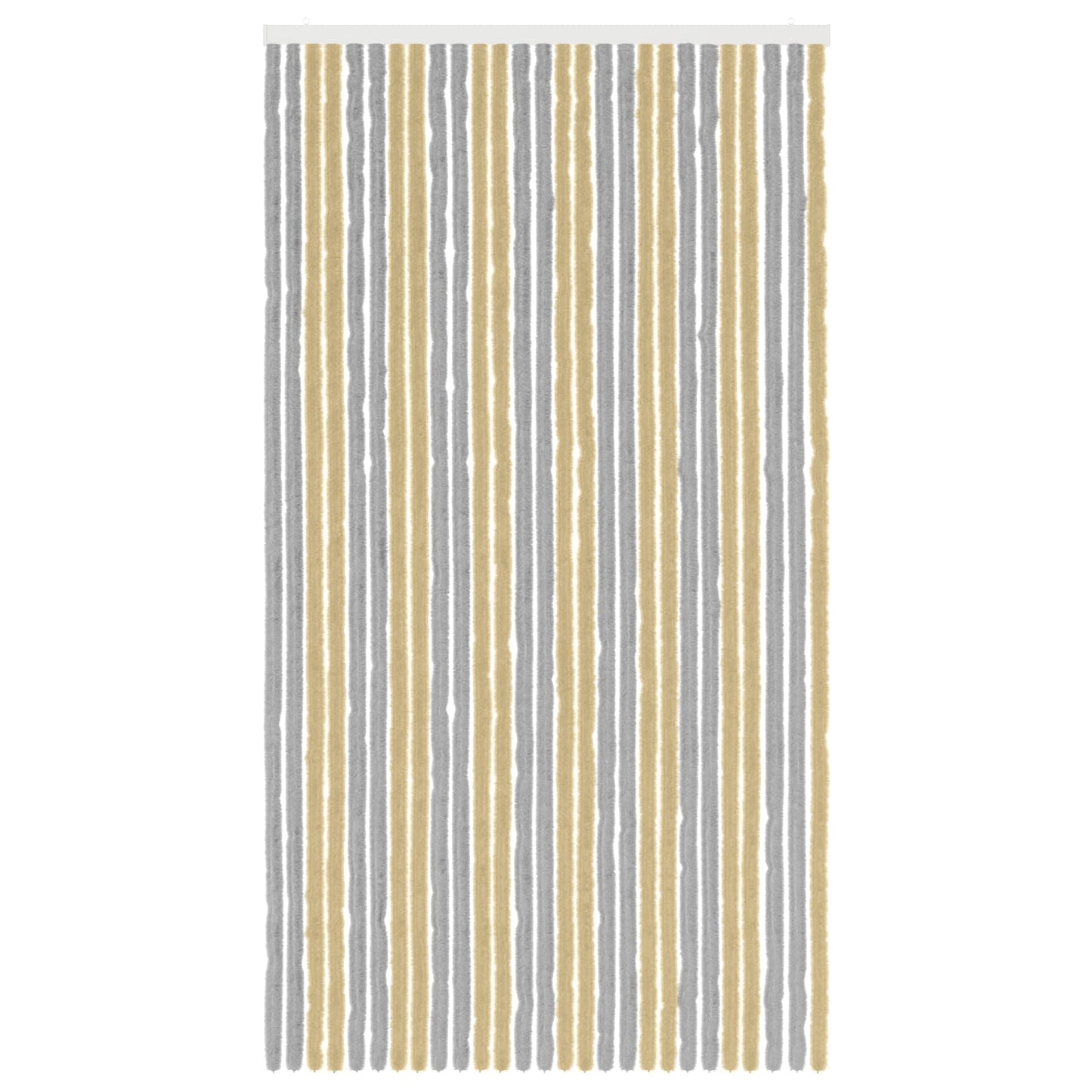 Insektgardin i chenille Grå og beige 118 x 220 cm 100% PP