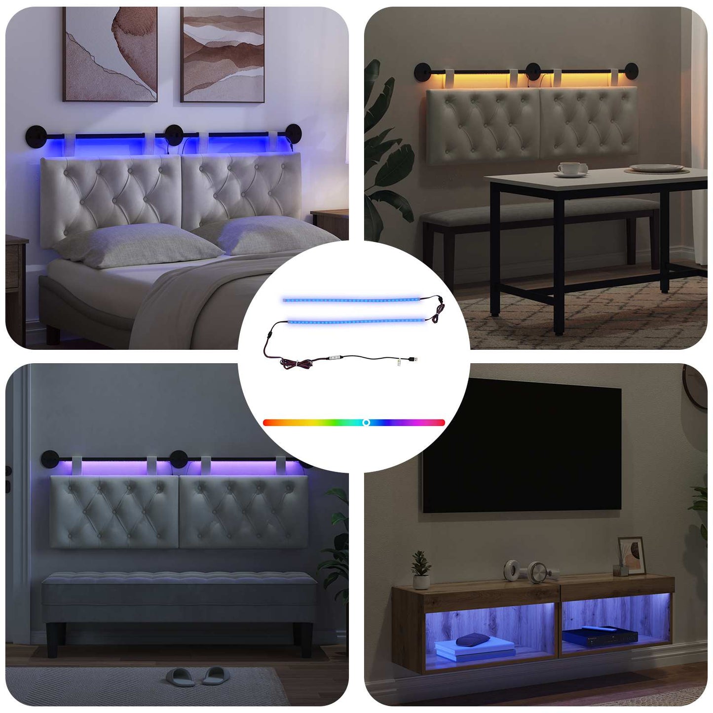 LED Strip 110 cm Flerfarvet PVC