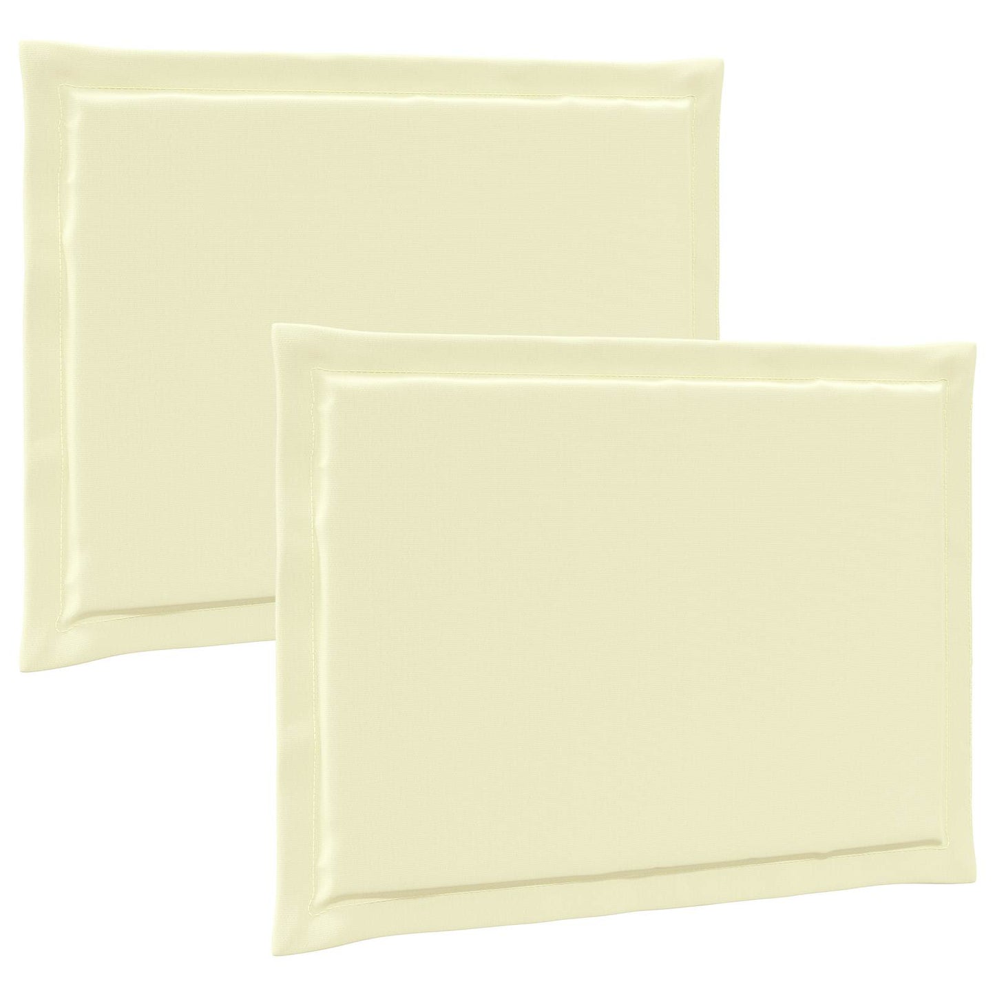 Sædepuder 2 pcs Creme 47 x 36 x 2 cm Polyester