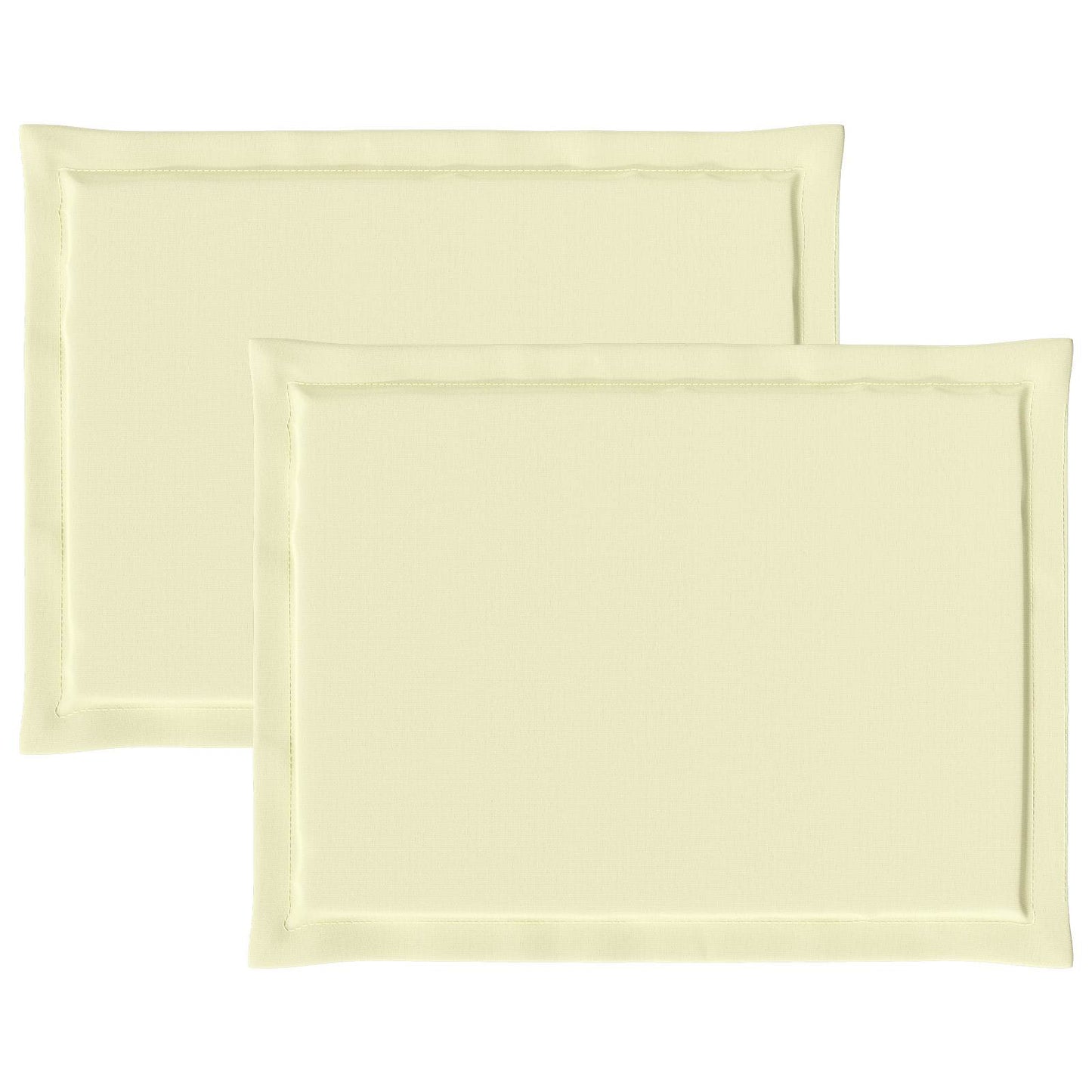 Sædepuder 2 pcs Creme 47 x 36 x 2 cm Polyester