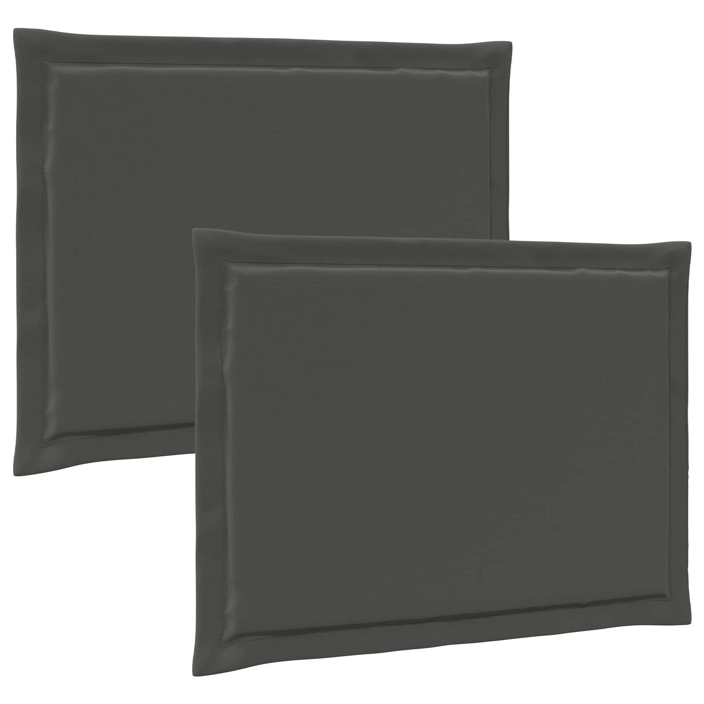 Sædepuder 2 pcs Antracit 47 x 36 x 2 cm Polyester