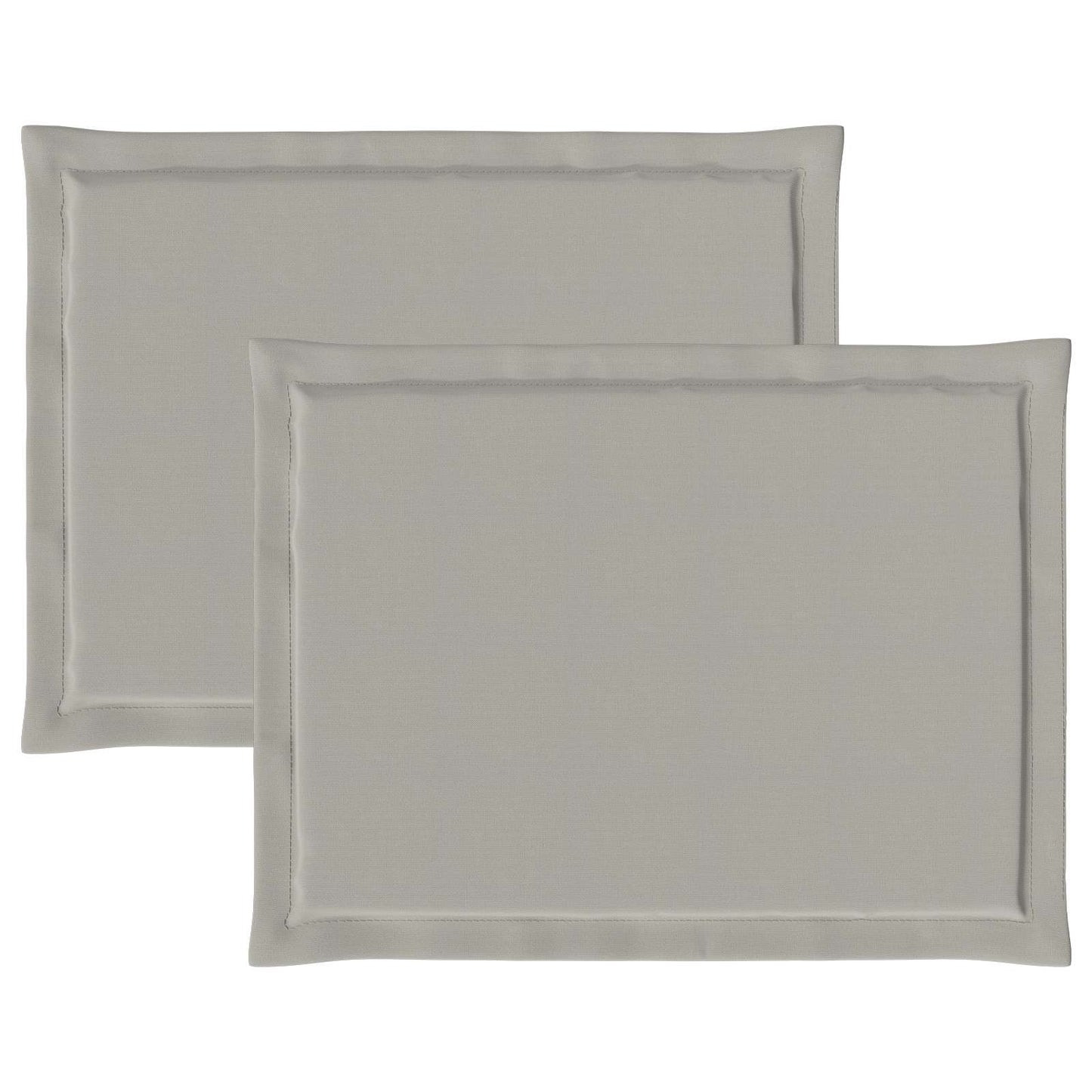 Sædepuder 2 pcs Lysegrå 47 x 36 x 2 cm Polyester