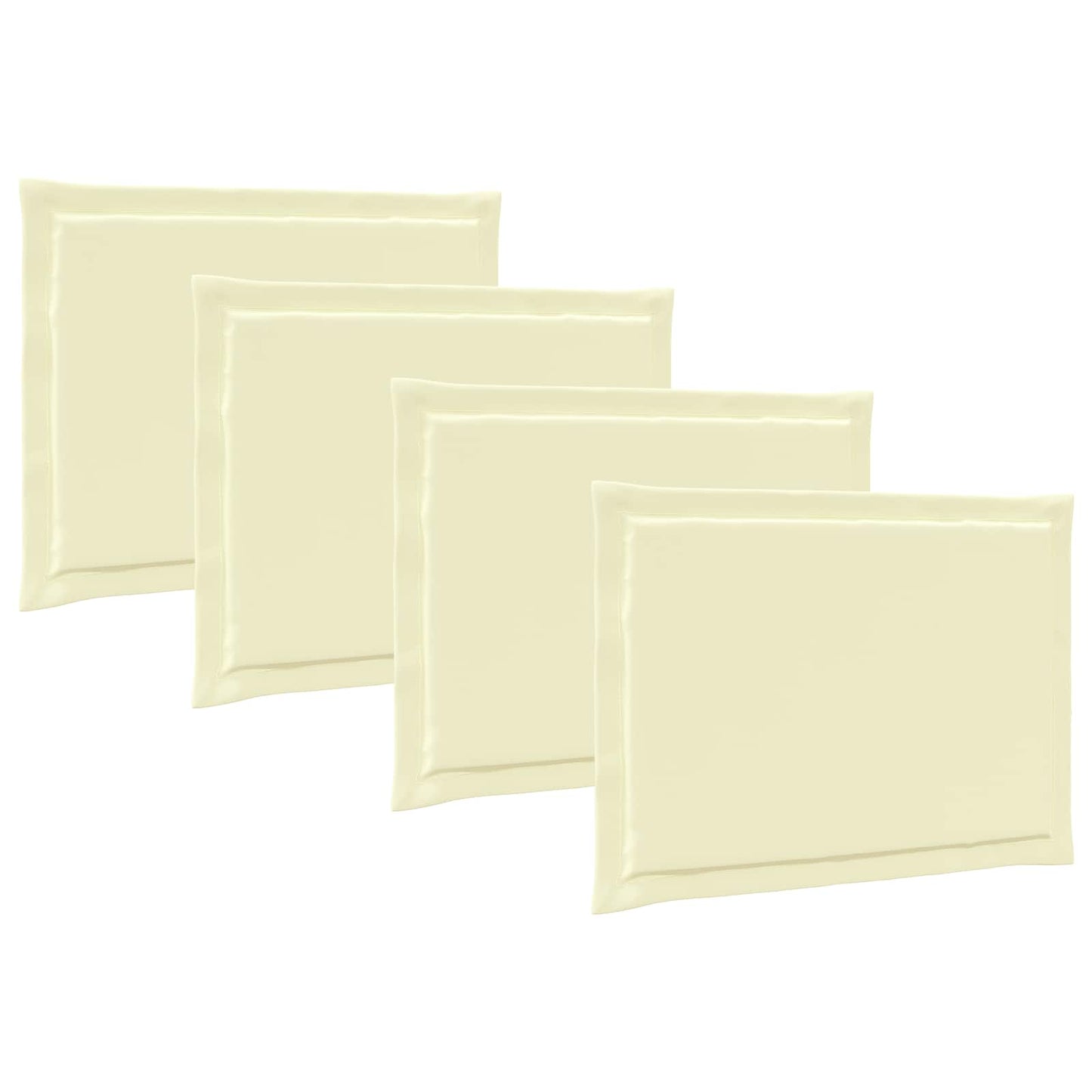 Sædepuder 4 pcs Cremefarvet 47 x 36 x 2 cm Polyester