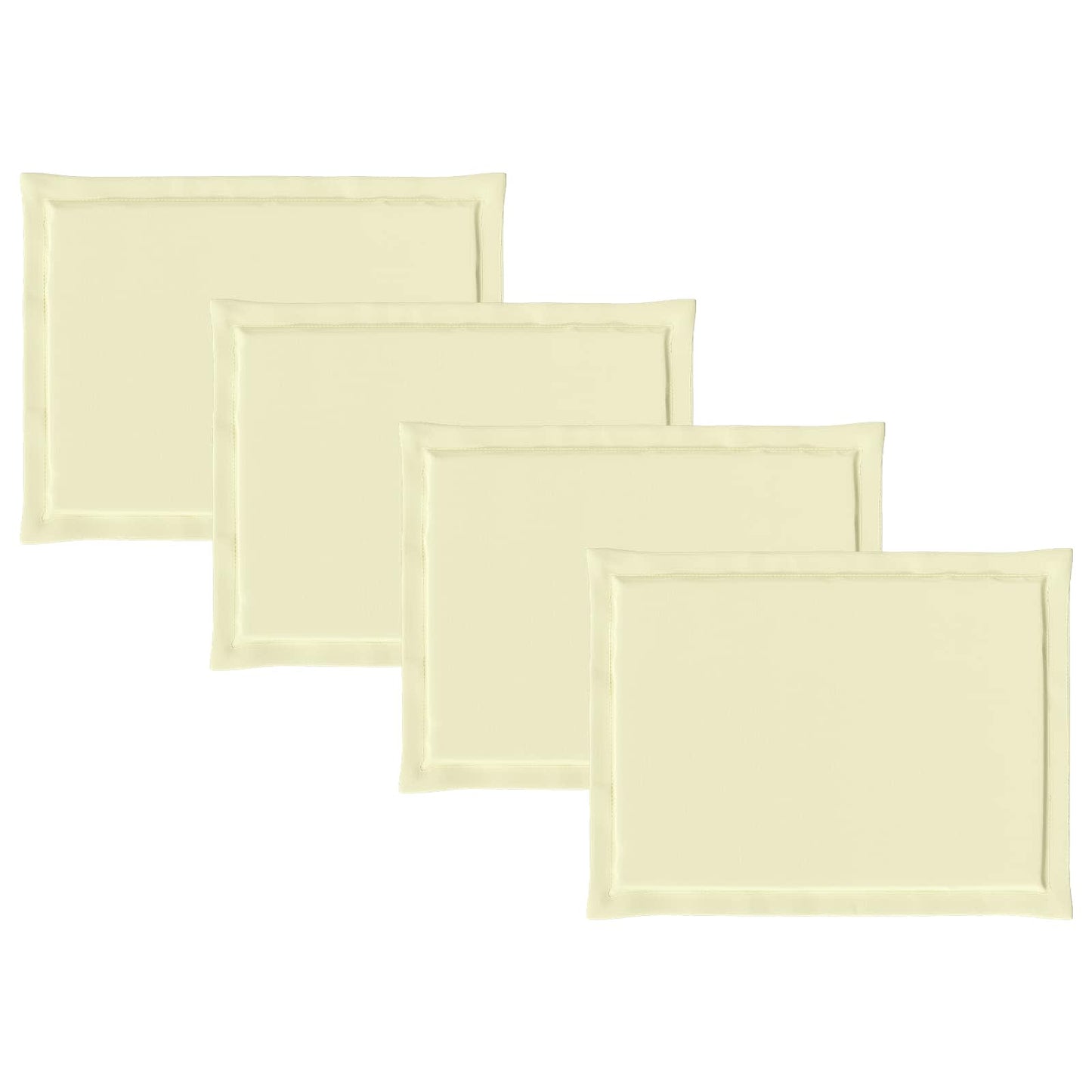 Sædepuder 4 pcs Cremefarvet 47 x 36 x 2 cm Polyester