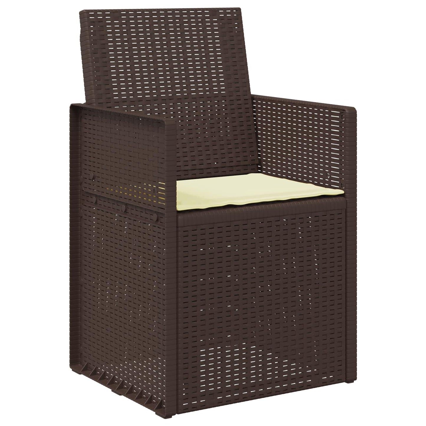 Sædepuder 4 pcs Cremefarvet 47 x 36 x 2 cm Polyester