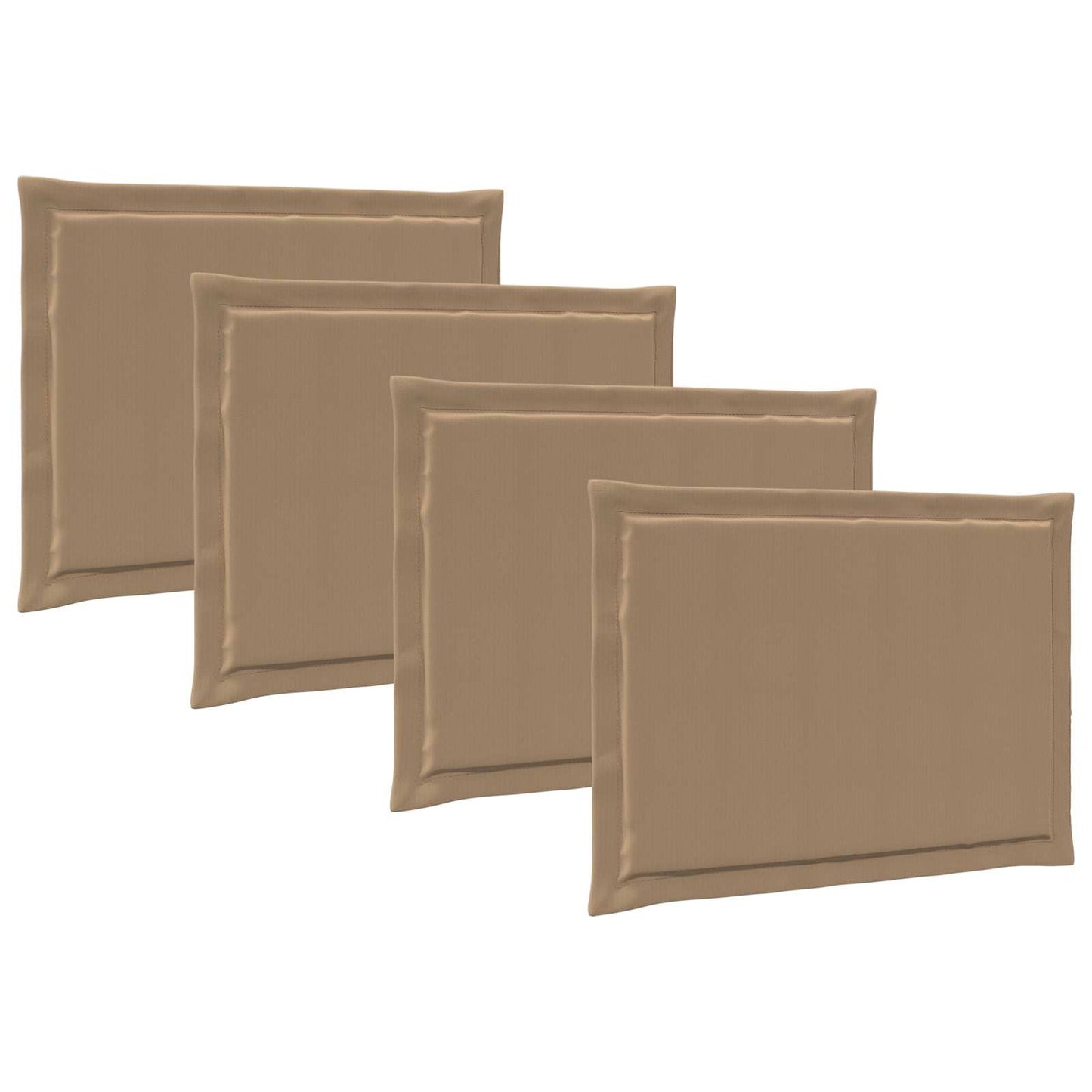 Sædepuder 4 pcs Gråbrun 47 x 36 x 2 cm Polyester
