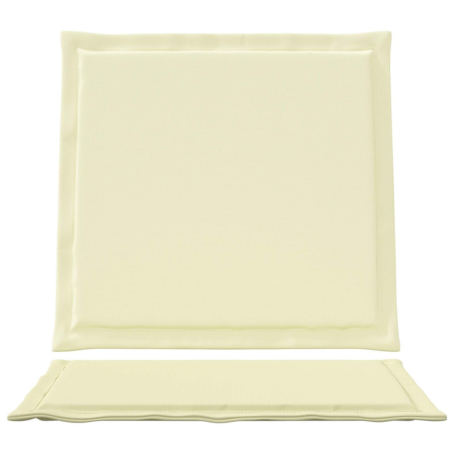 Sæde- og rygpuder 2 pcs Cremefarvet 47 x 45 x 2 cm Polyester