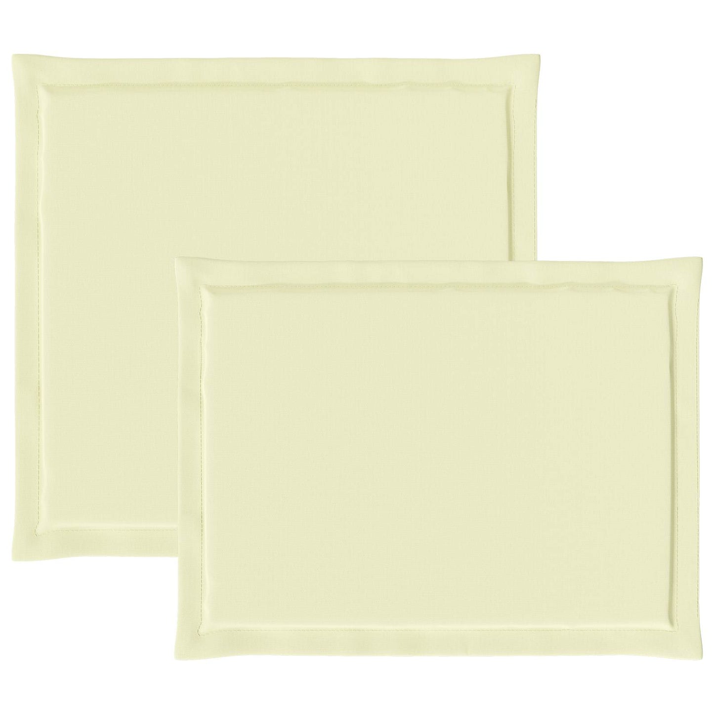 Sæde- og rygpuder 2 pcs Cremefarvet 47 x 45 x 2 cm Polyester