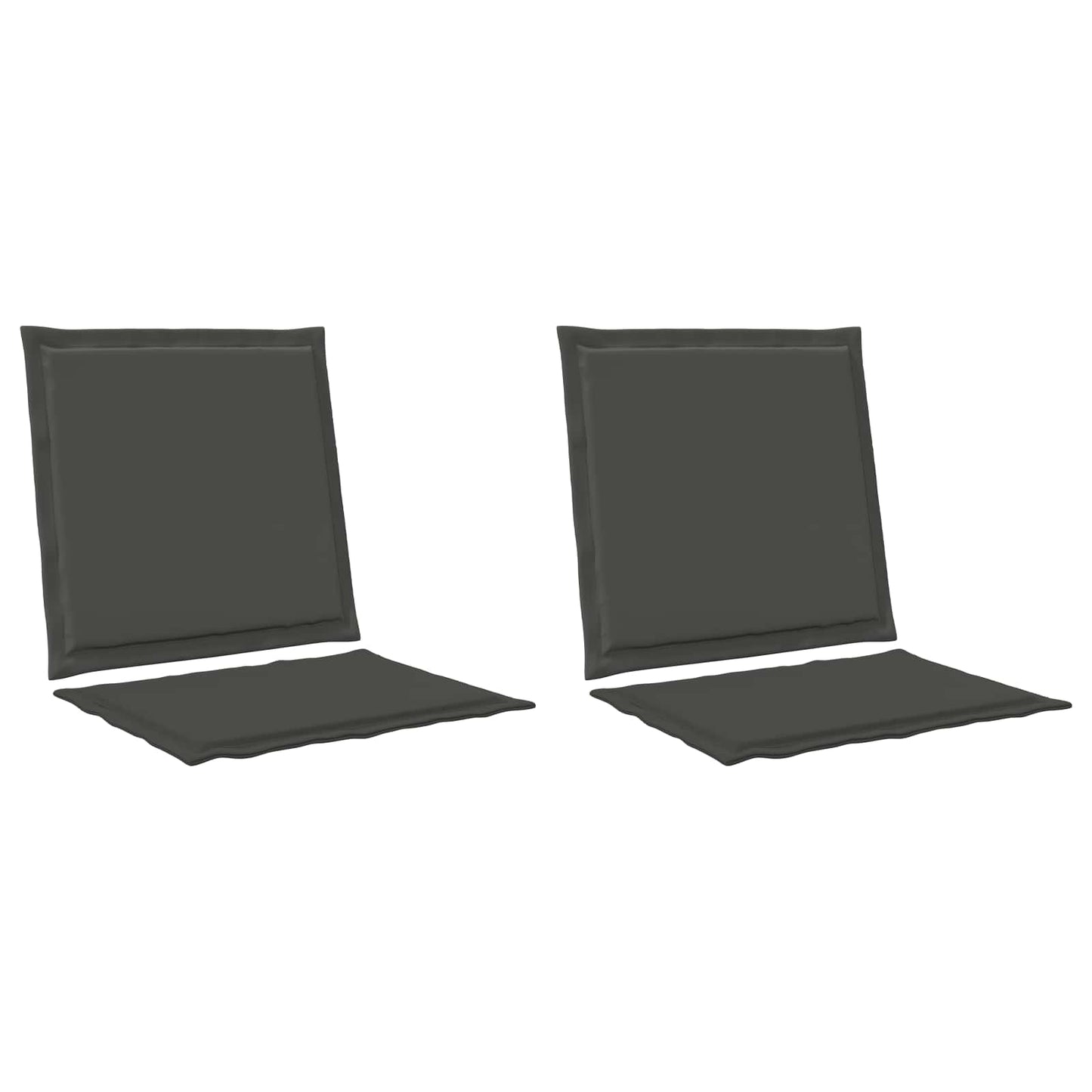 Sæde- og rygpuder 2 pcs Antracit 47 x 45 x 2 cm Polyester