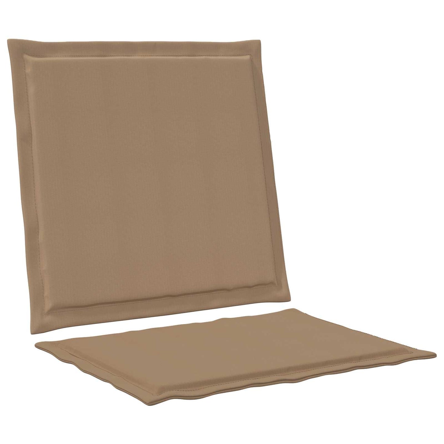 Sæde- og rygpuder 2 pcs Gråbrun 47 x 45 x 2 cm Polyester