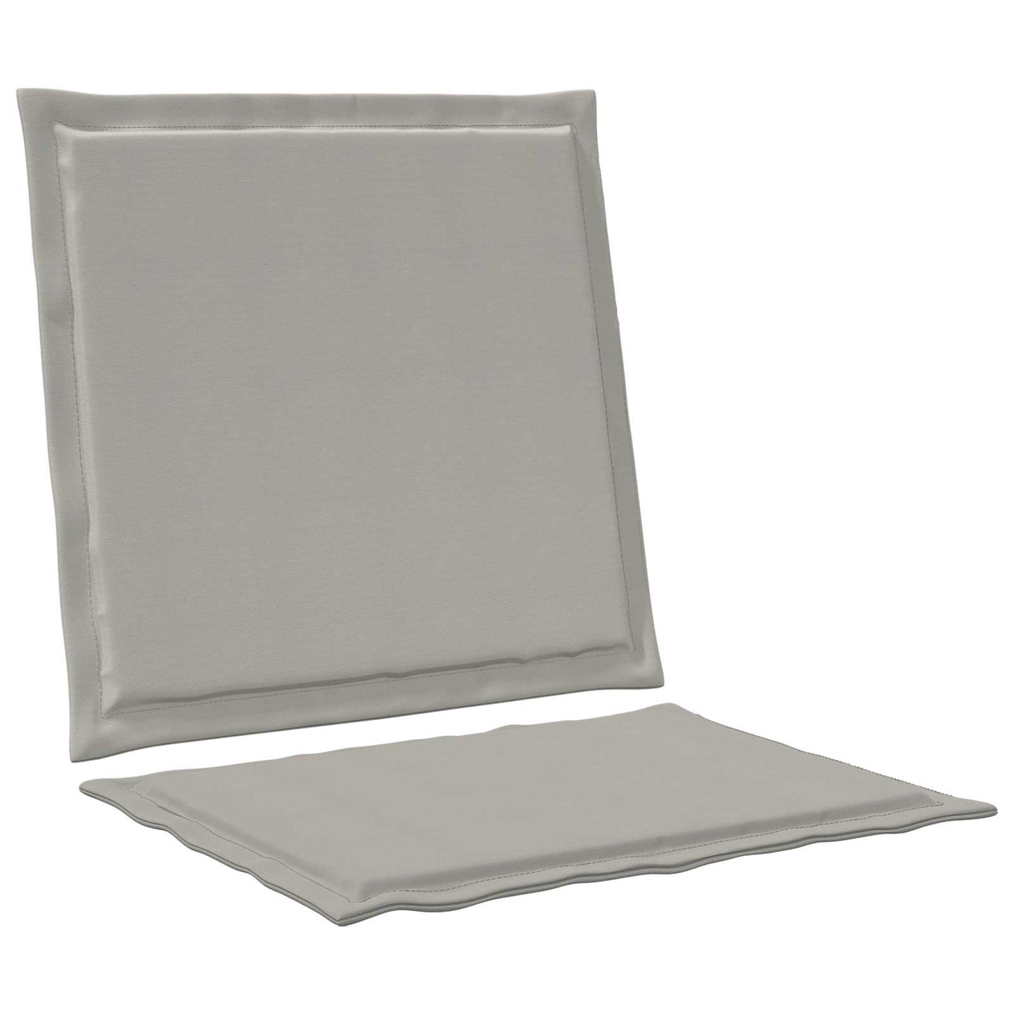 Sæde- og rygpuder 2 pcs Lysegrå 47 x 45 x 2 cm Polyester