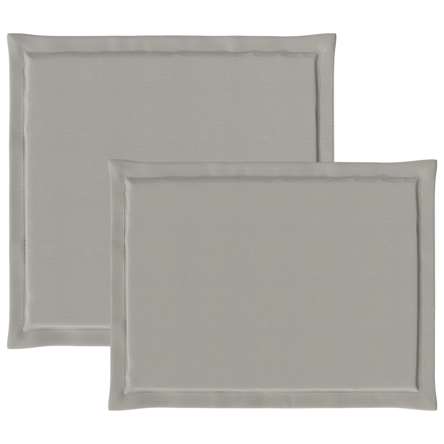 Sæde- og rygpuder 2 pcs Lysegrå 47 x 45 x 2 cm Polyester
