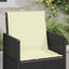 Sæde- og rygpuder 4 pcs Cremefarvet 47 x 45 x 2 cm Polyester