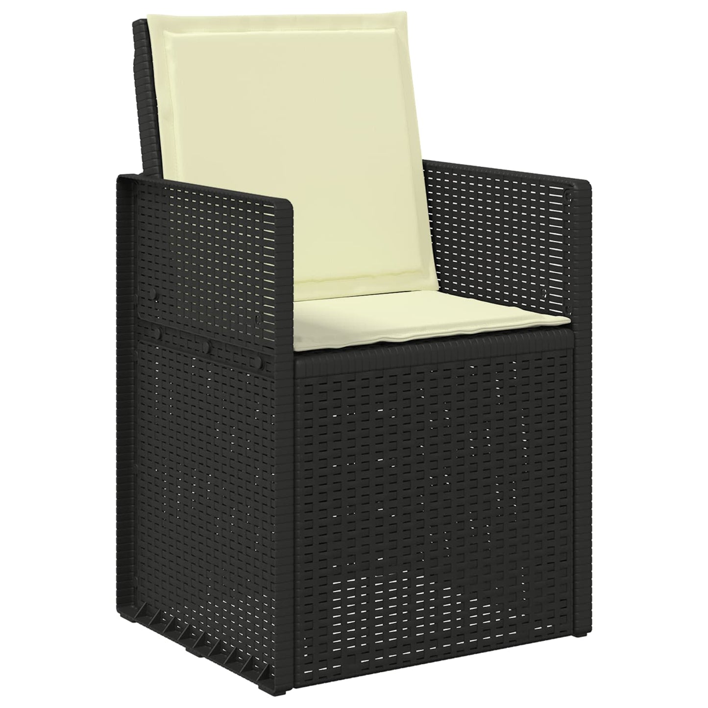 Sæde- og rygpuder 4 pcs Cremefarvet 47 x 45 x 2 cm Polyester