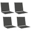 Sæde- og rygpuder 4 pcs Antracit 47 x 45 x 2 cm Polyester