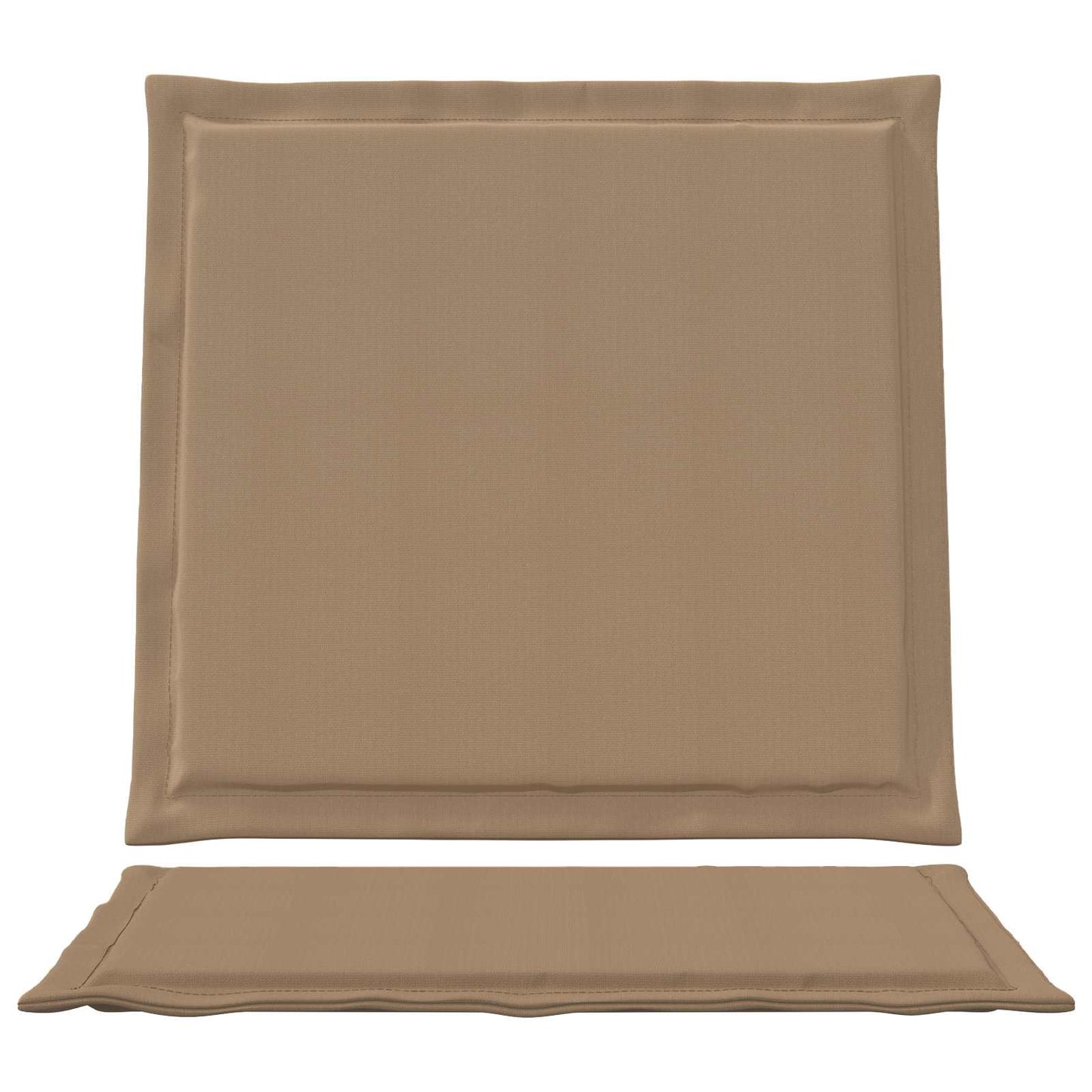Sæde- og rygpuder 4 pcs Gråbrun 47 x 45 x 2 cm Polyester